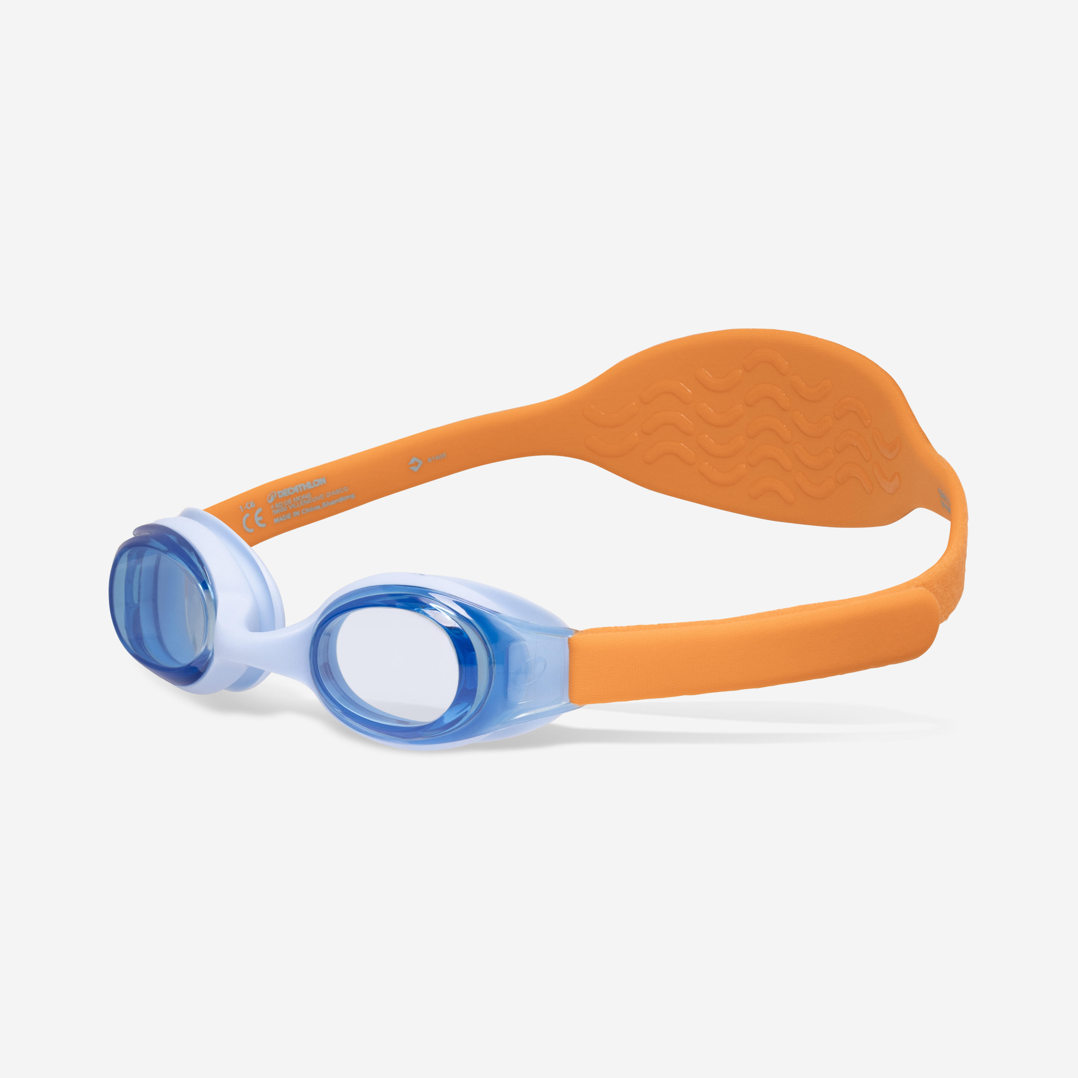 Swimming goggles, Kuwee yellow tinted blue