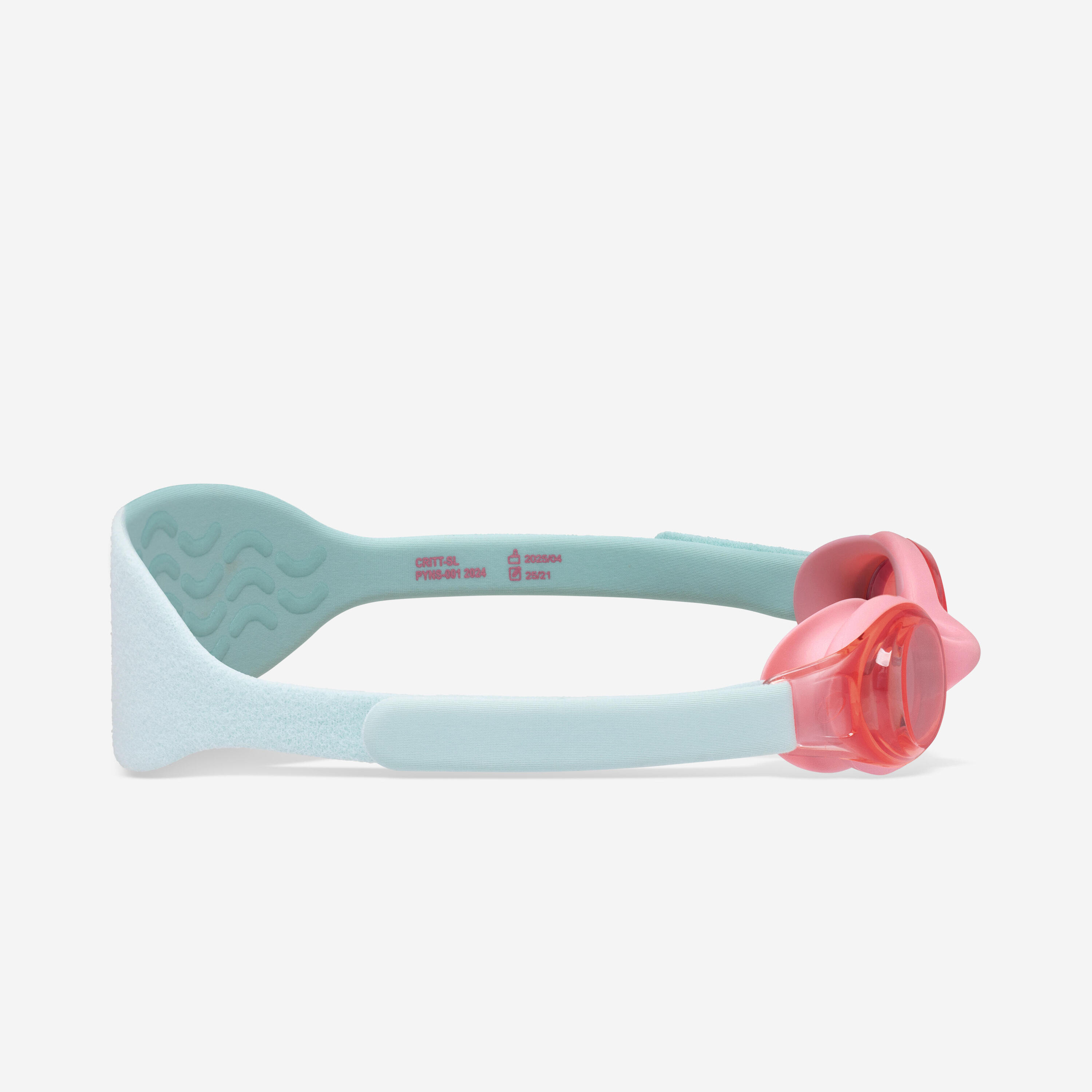 Lunettes de natation teintées rose enfant, Kuwee 10/14