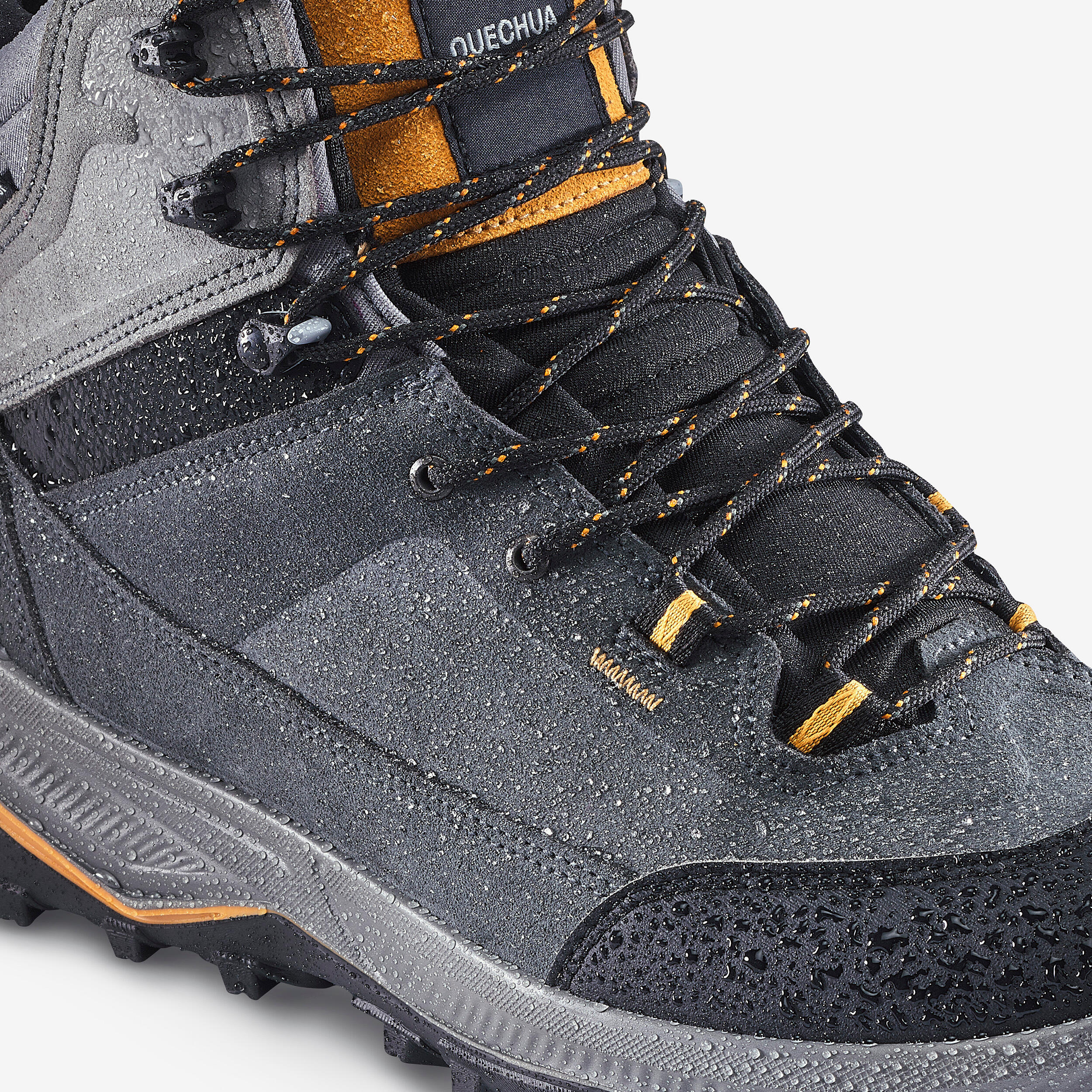 Chaussures de randonnée en cuir homme, MT 100 Mid 3/6