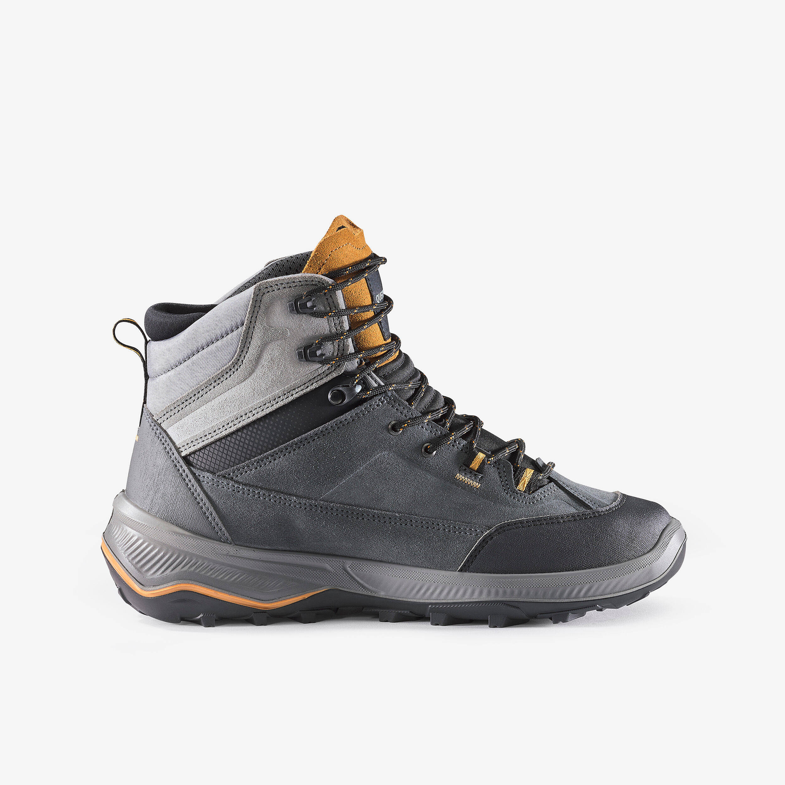 MEN's LEATHER HIGH TREKKING SHOES MT100 -  5