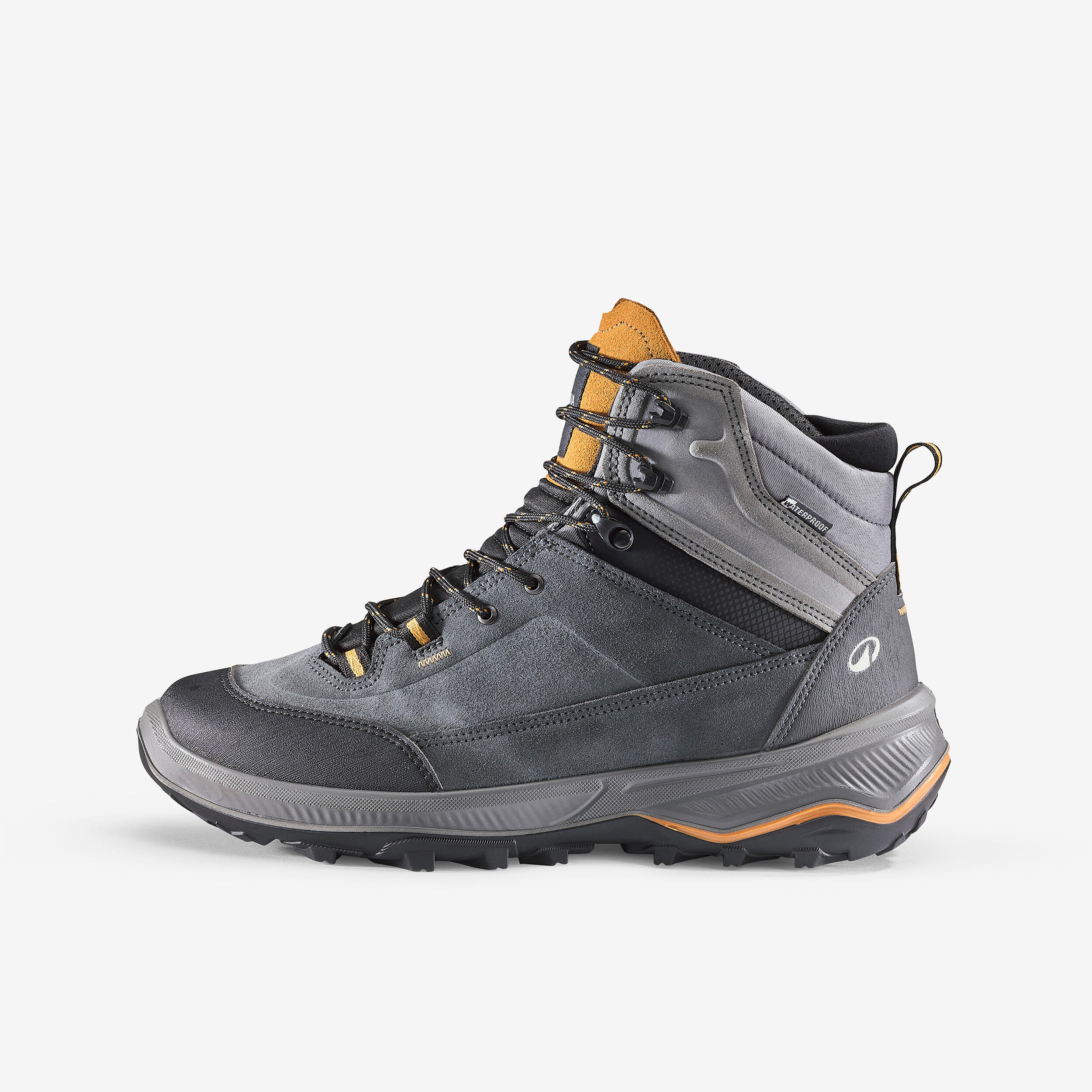 MEN's LEATHER HIGH TREKKING SHOES MT100