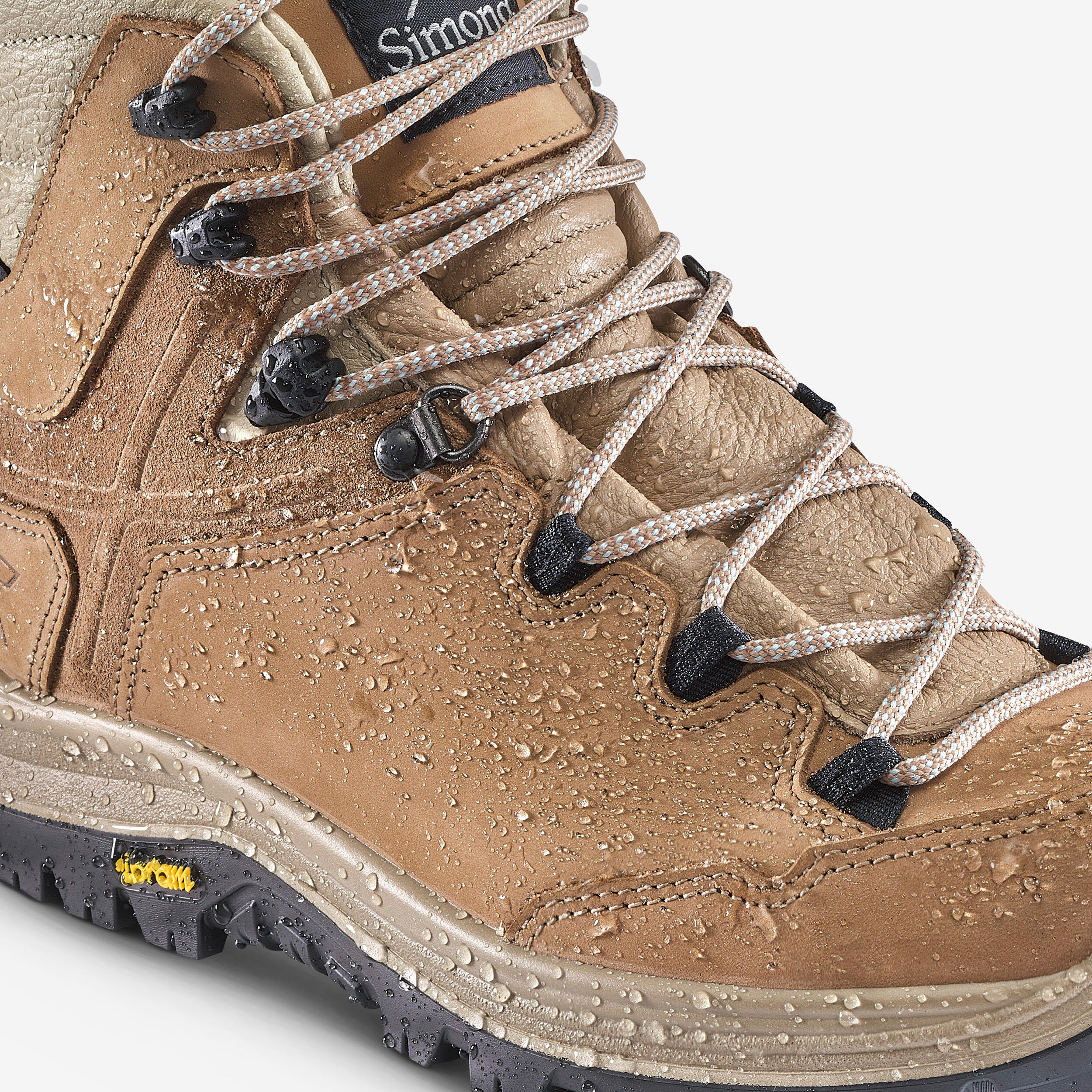 Botas montaña y trekking de piel impermeables suela Vibram Mujer Forclaz MT500 5/20