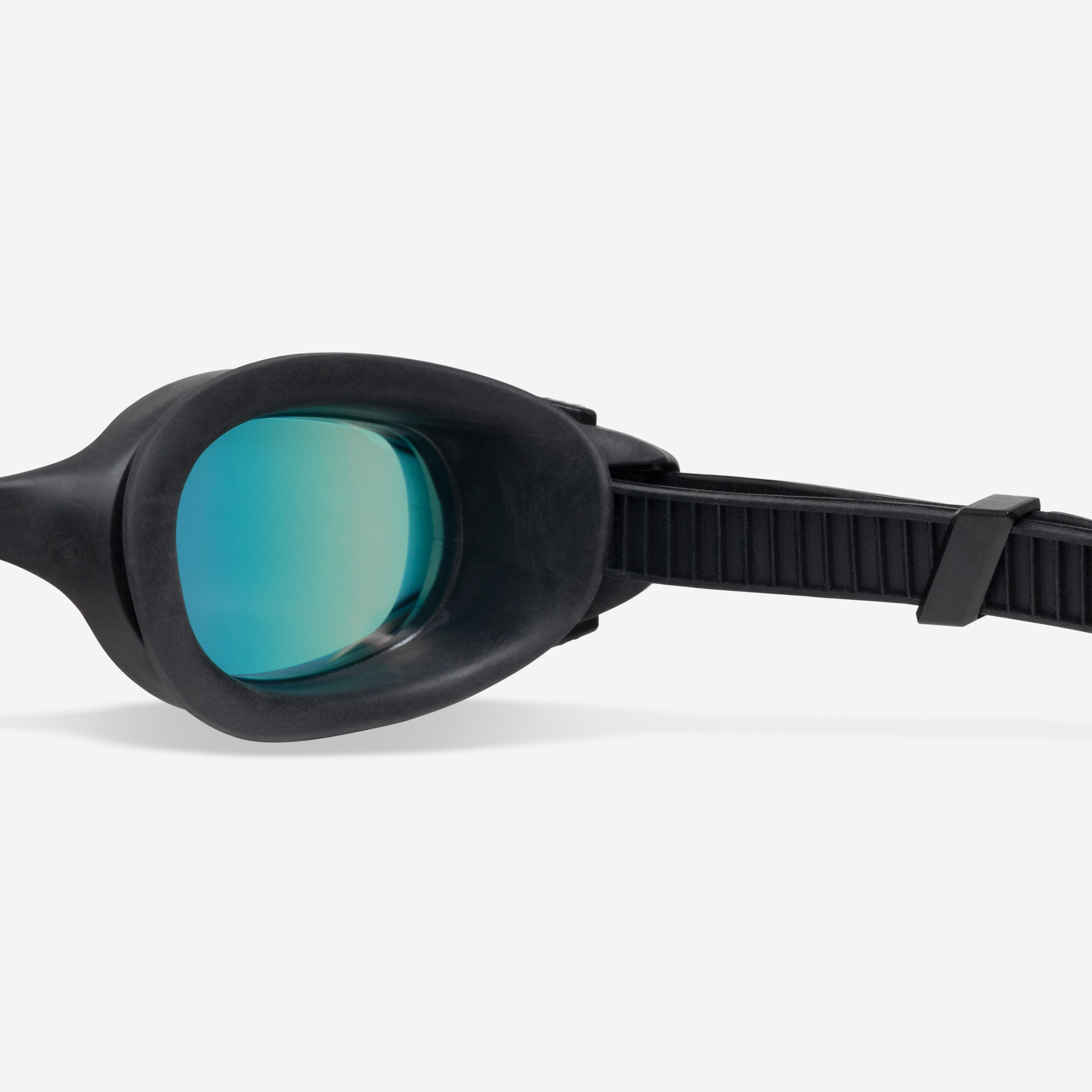 Swimming Goggles with Orange Mirrored Lenses, Spirit - DECATHLON