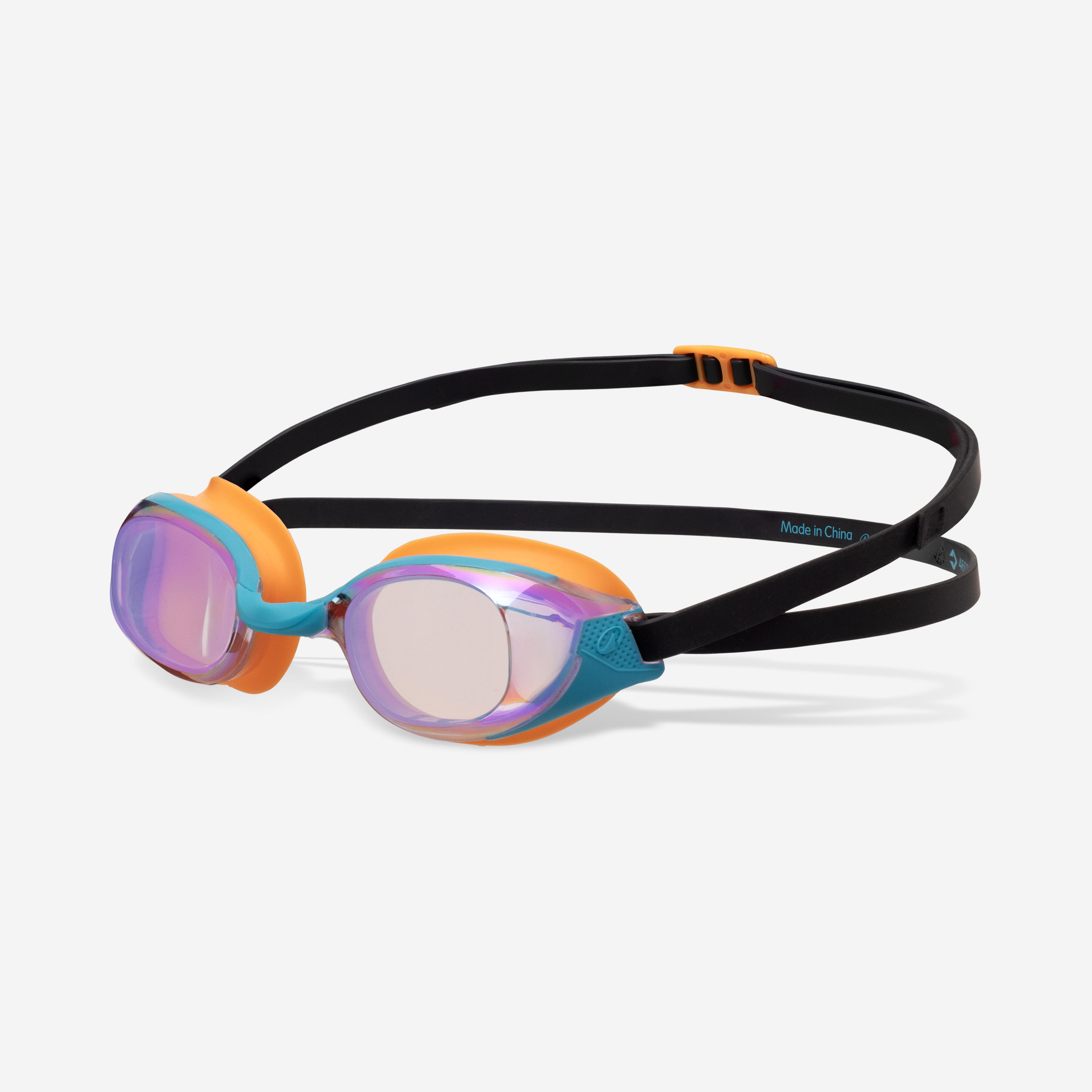 Lunettes de natation taille unique, Bfit orange miroir turquoise