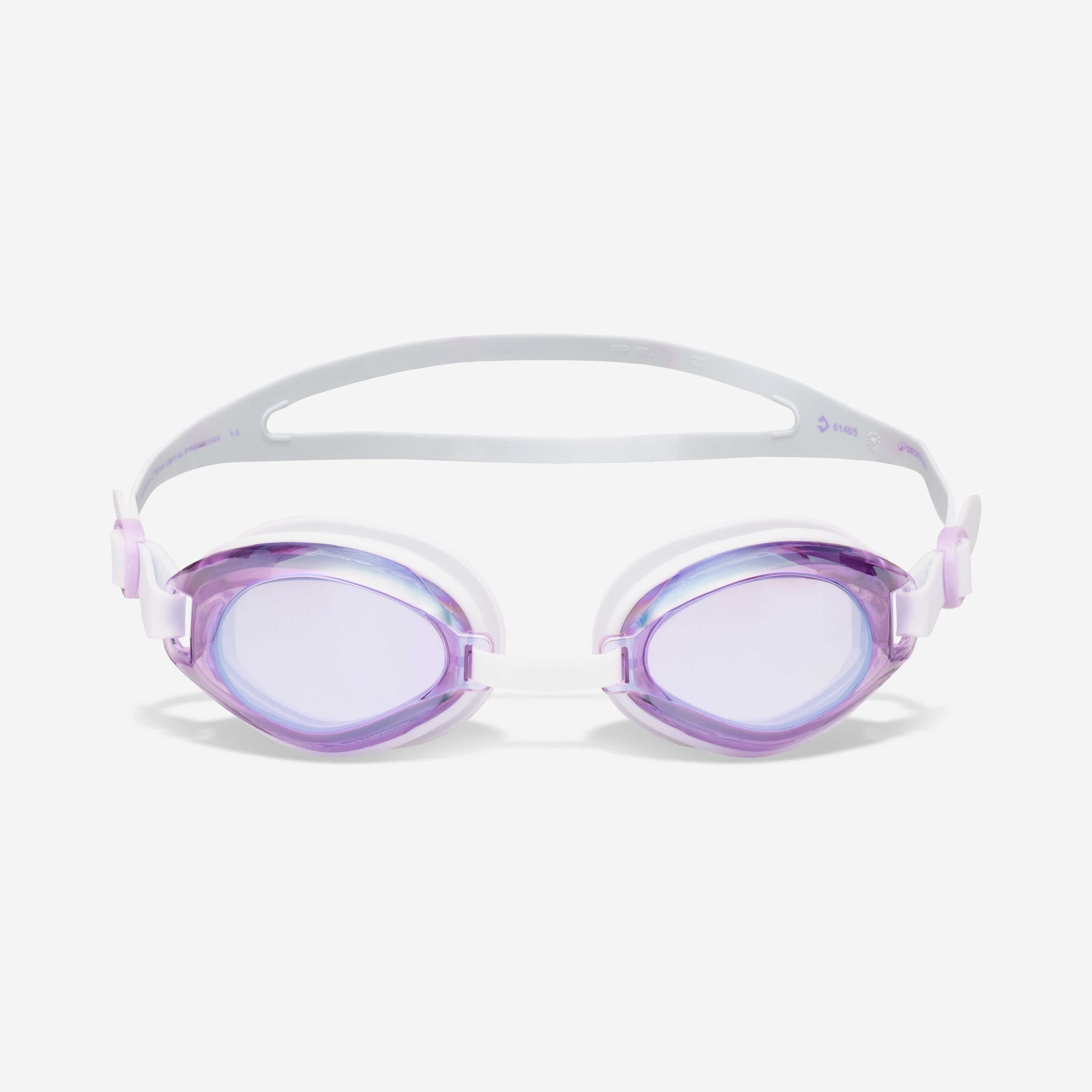 Lunettes De Natation AMA - Verres Miroir - Taille Unique - Blanc Violet lila