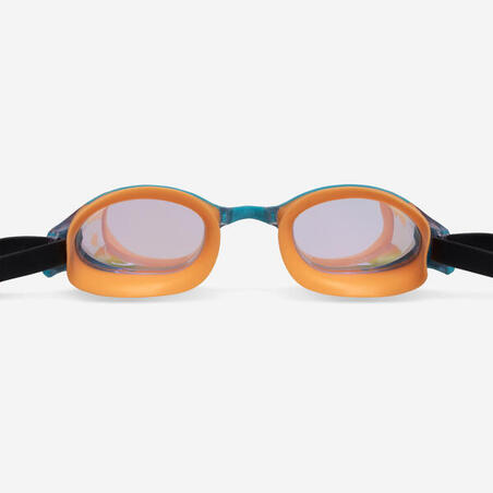 Окуляри для плавання Bfit з оранжевими лінзами бірюзові