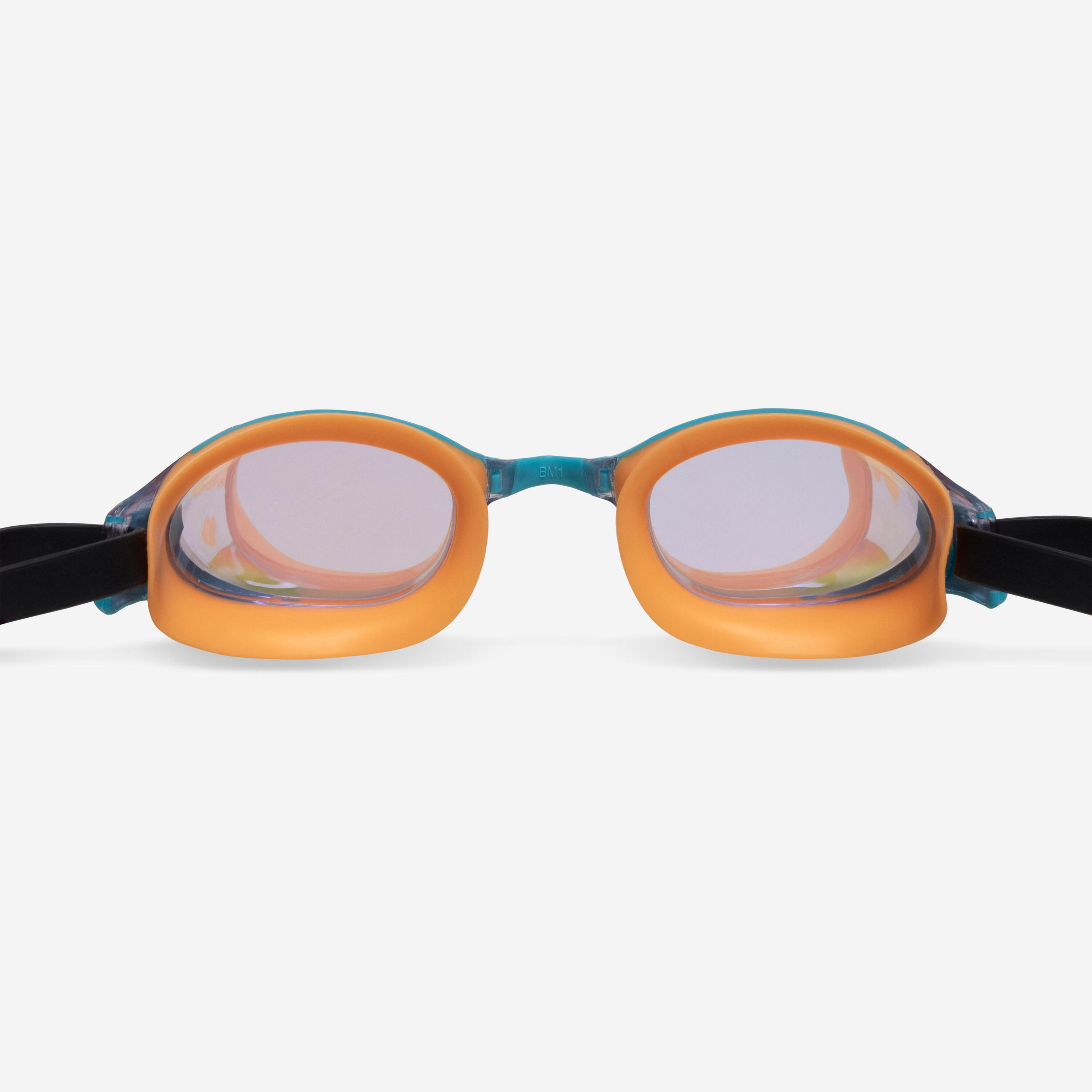 Óculos de Natação Tamanho Único, Bfit Laranja Lentes Espelhadas Turquesa 4/12