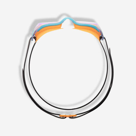 Окуляри для плавання Bfit з оранжевими лінзами бірюзові