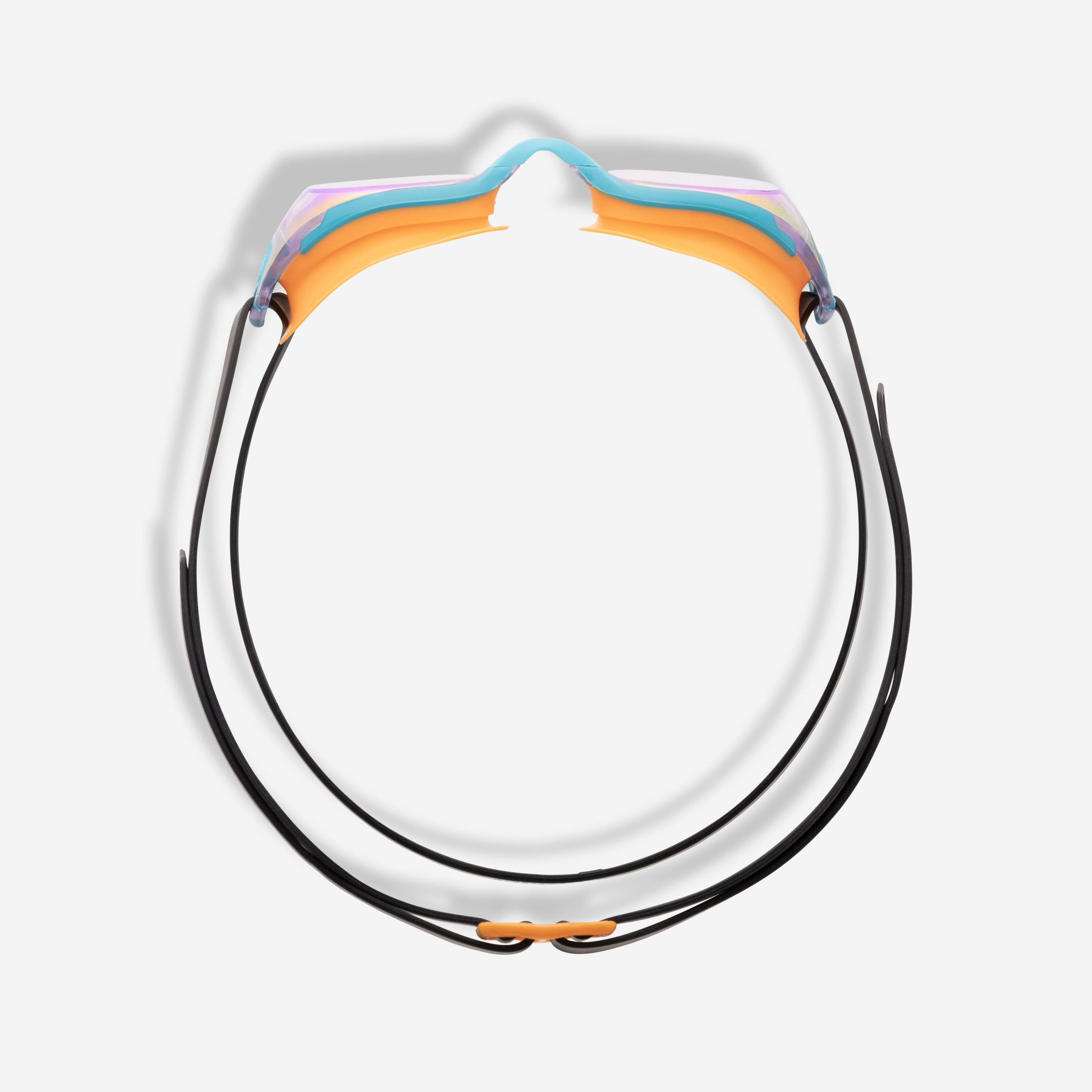 Óculos de Natação Tamanho Único, Bfit Laranja Lentes Espelhadas Turquesa 6/12