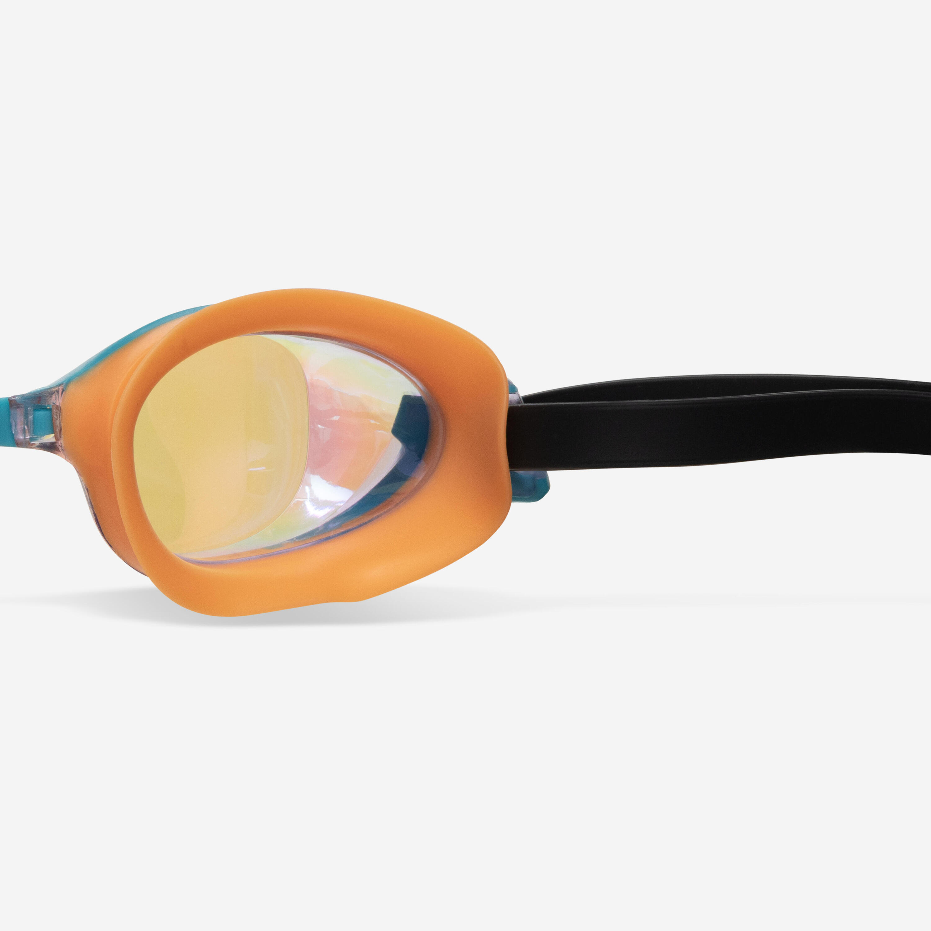 Óculos de Natação Tamanho Único, Bfit Laranja Lentes Espelhadas Turquesa 7/12