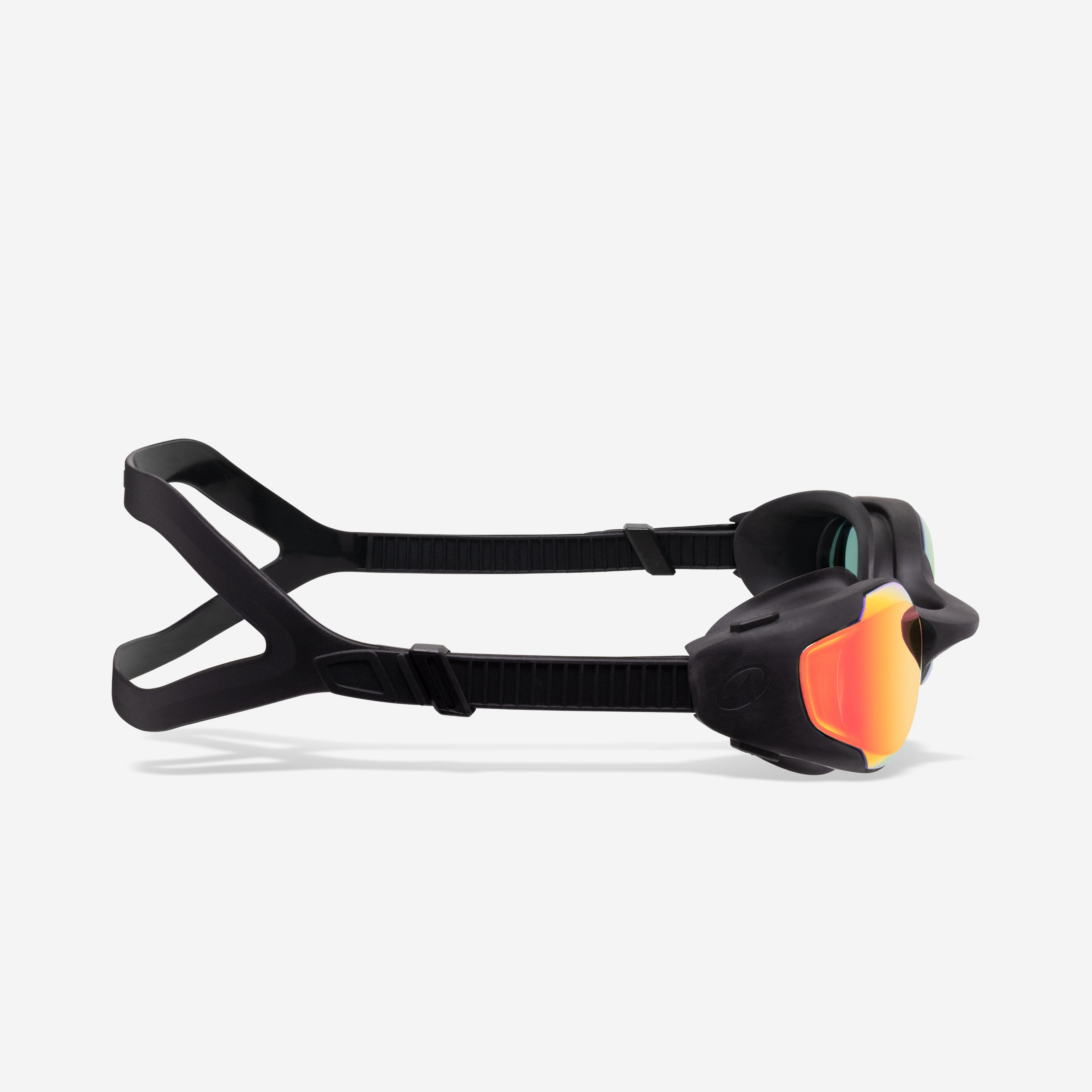 Swimming Goggles with Orange Mirrored Lenses, Spirit - DECATHLON