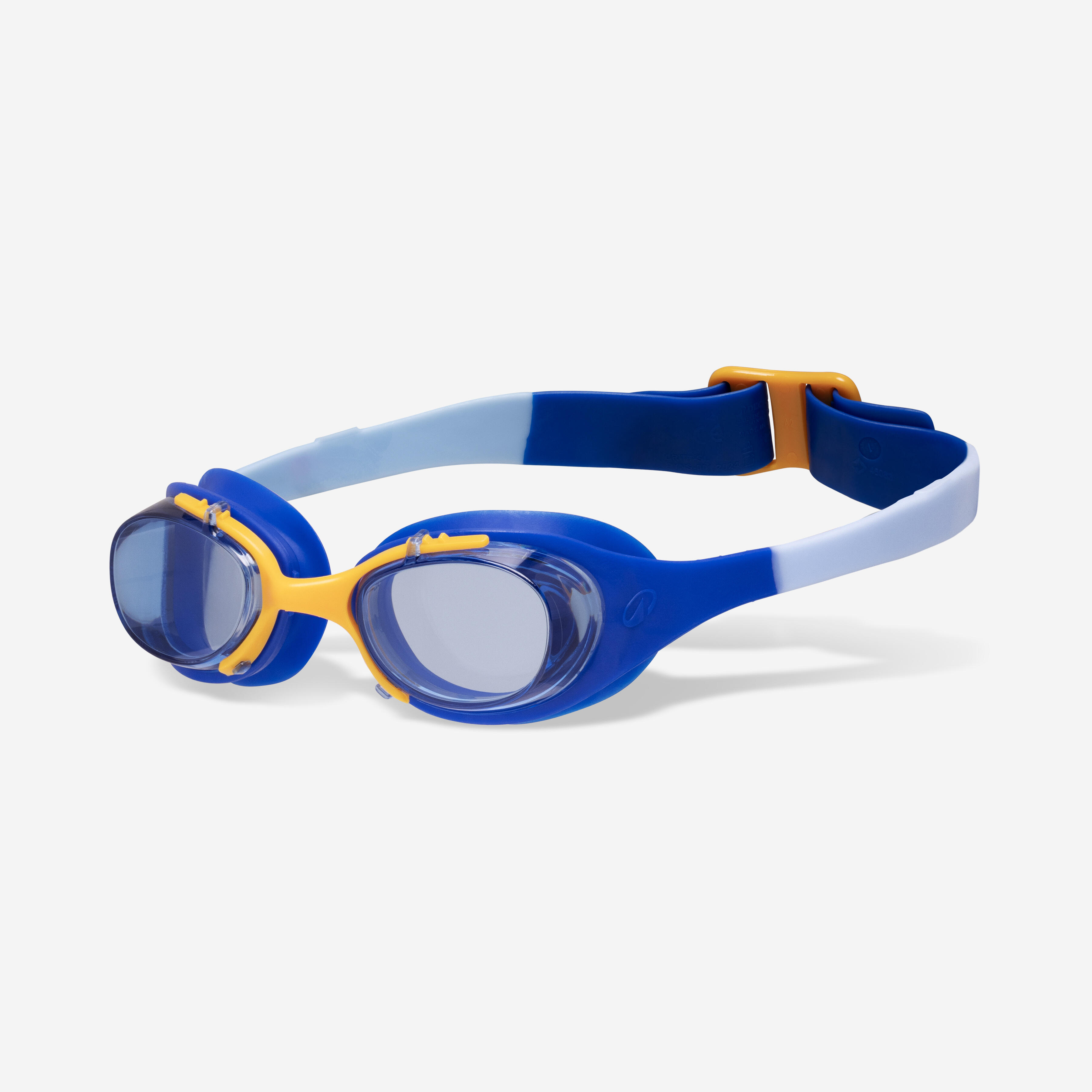 Kids’ swimming goggles, Xbase blue tinted blue orange
