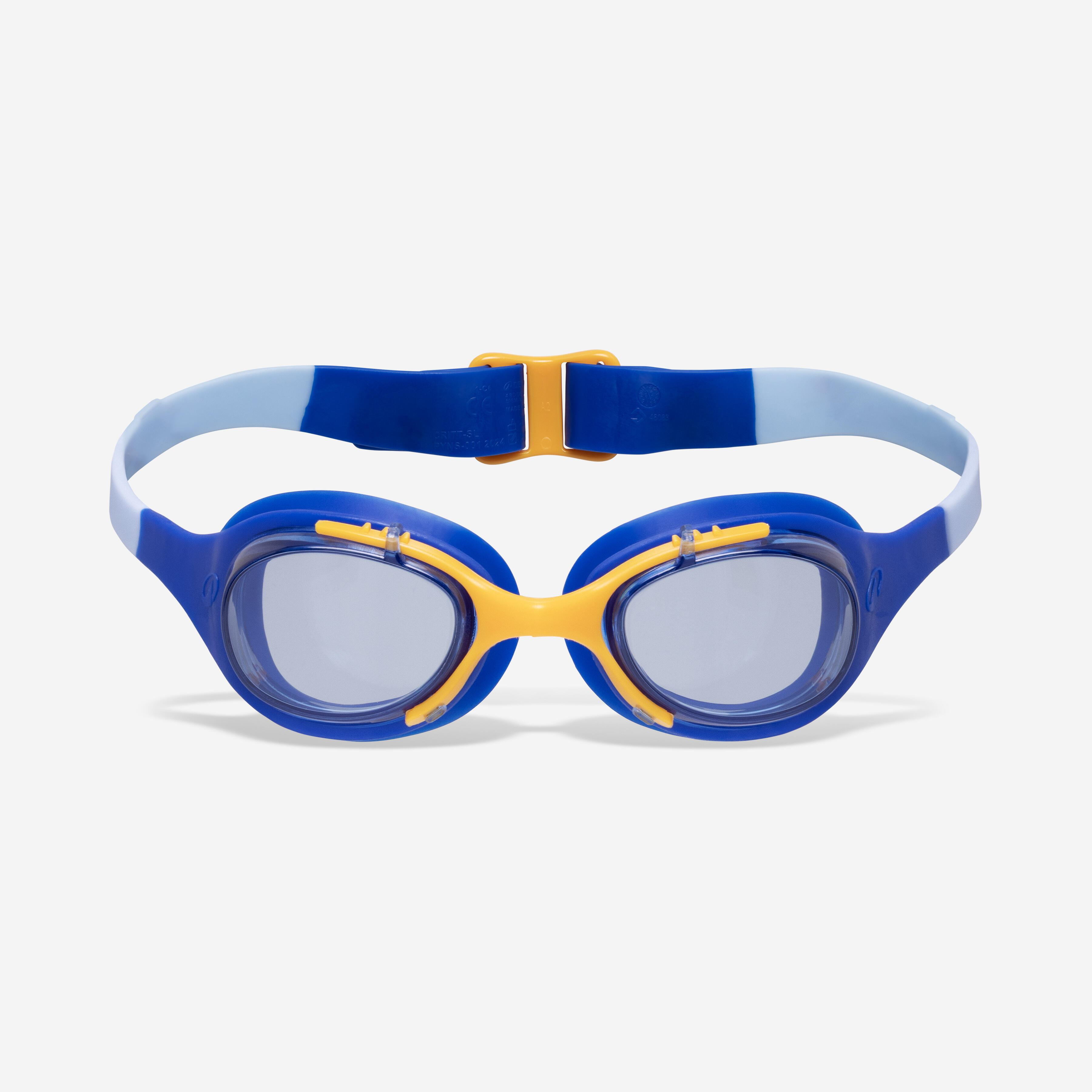 Kids’ swimming goggles, Xbase blue tinted blue orange - DECATHLON