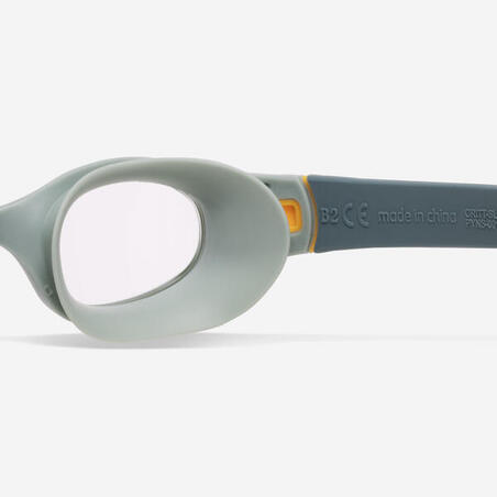 Окуляри для плавання Soft з прозорими лінзами зелені/помарачневі