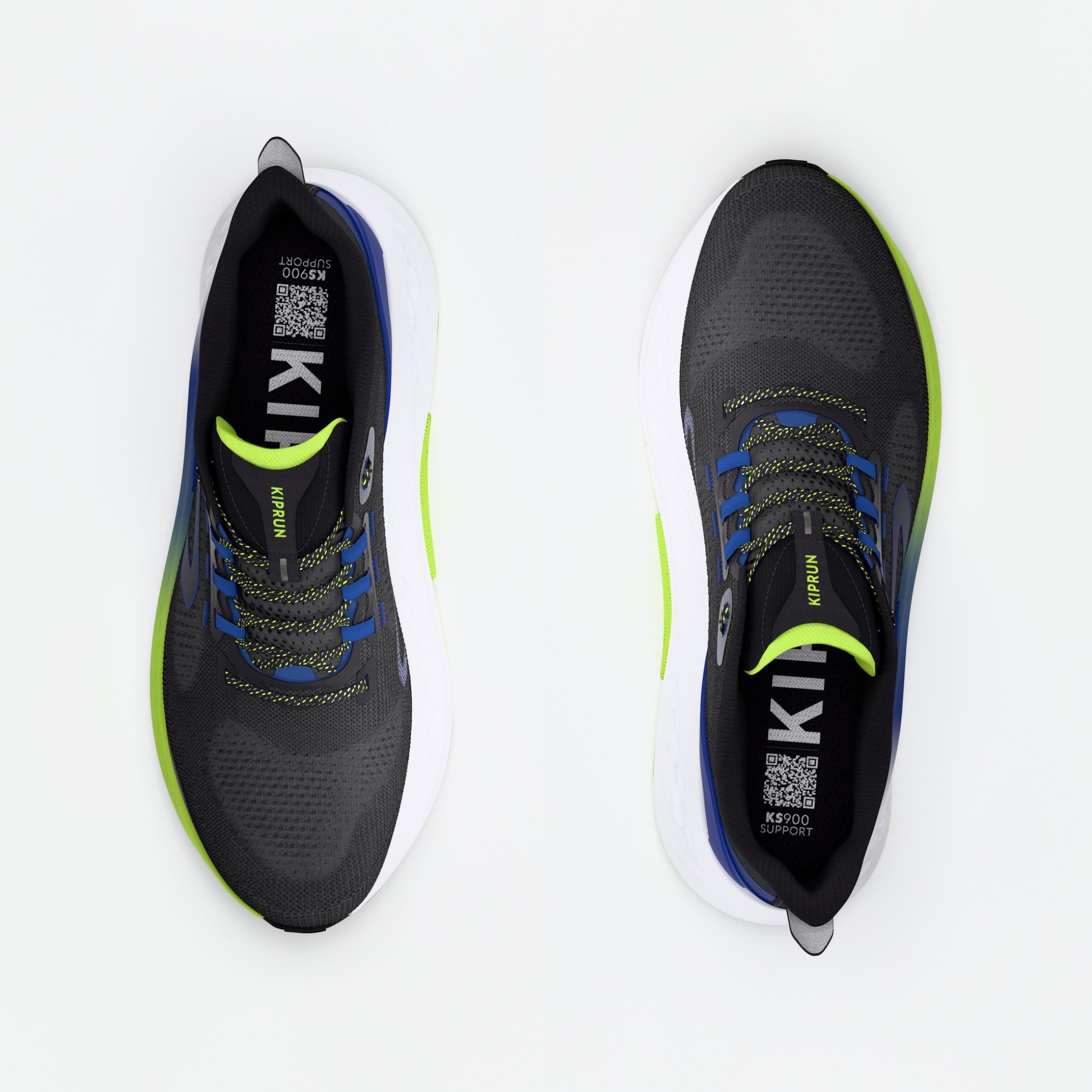 Scarpe running uomo KS 900 SUPPORT nero-blu-giallo 6/7