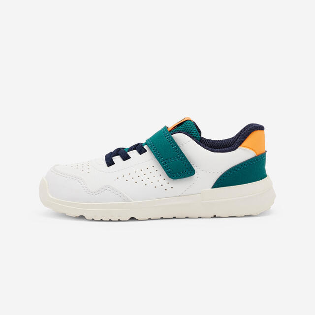 Scarpe da ginnastica bambino STEPPER DAILY barefoot con strap resistenti bianche