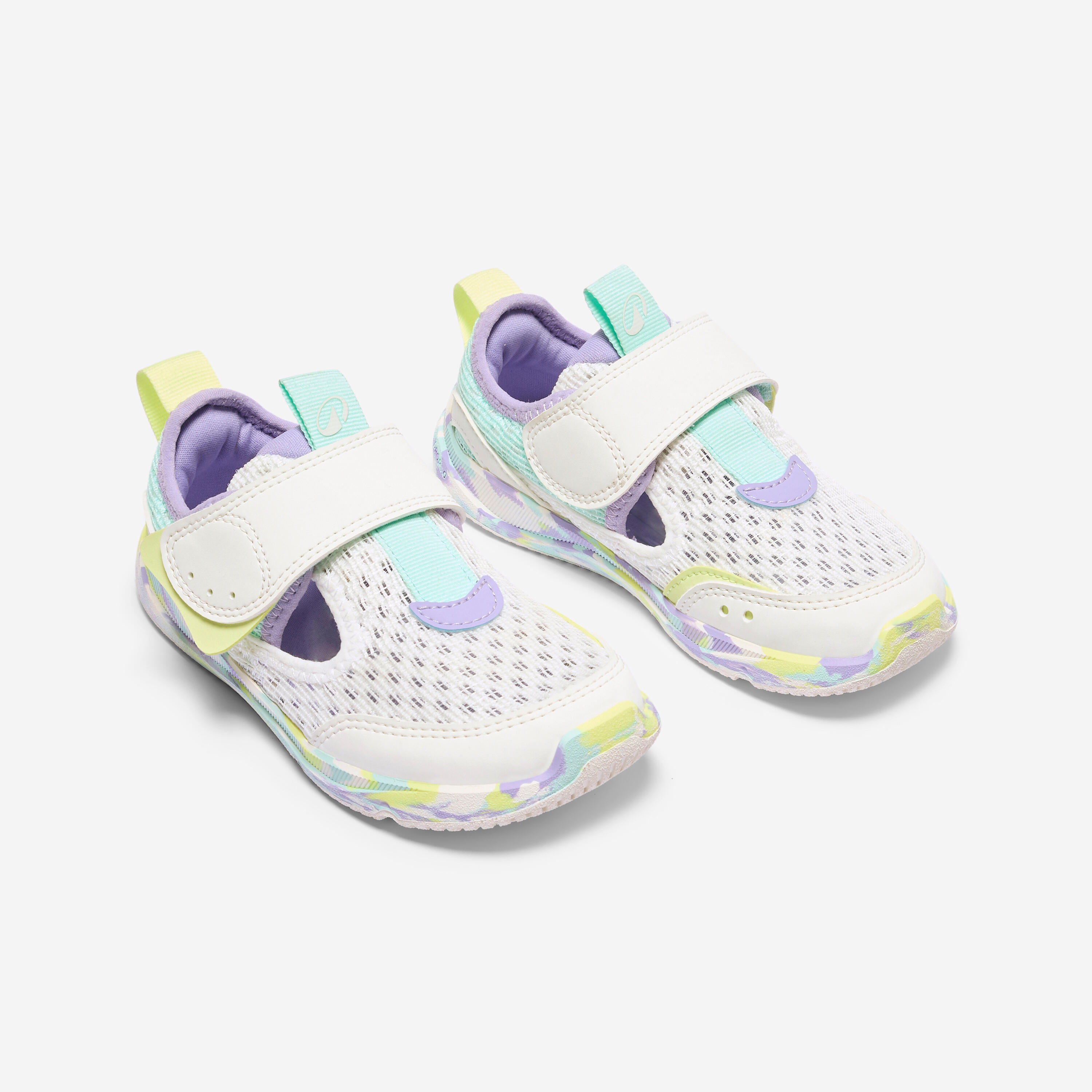 Chaussures enfant Barefoot, blanc, violet et vert 2/13