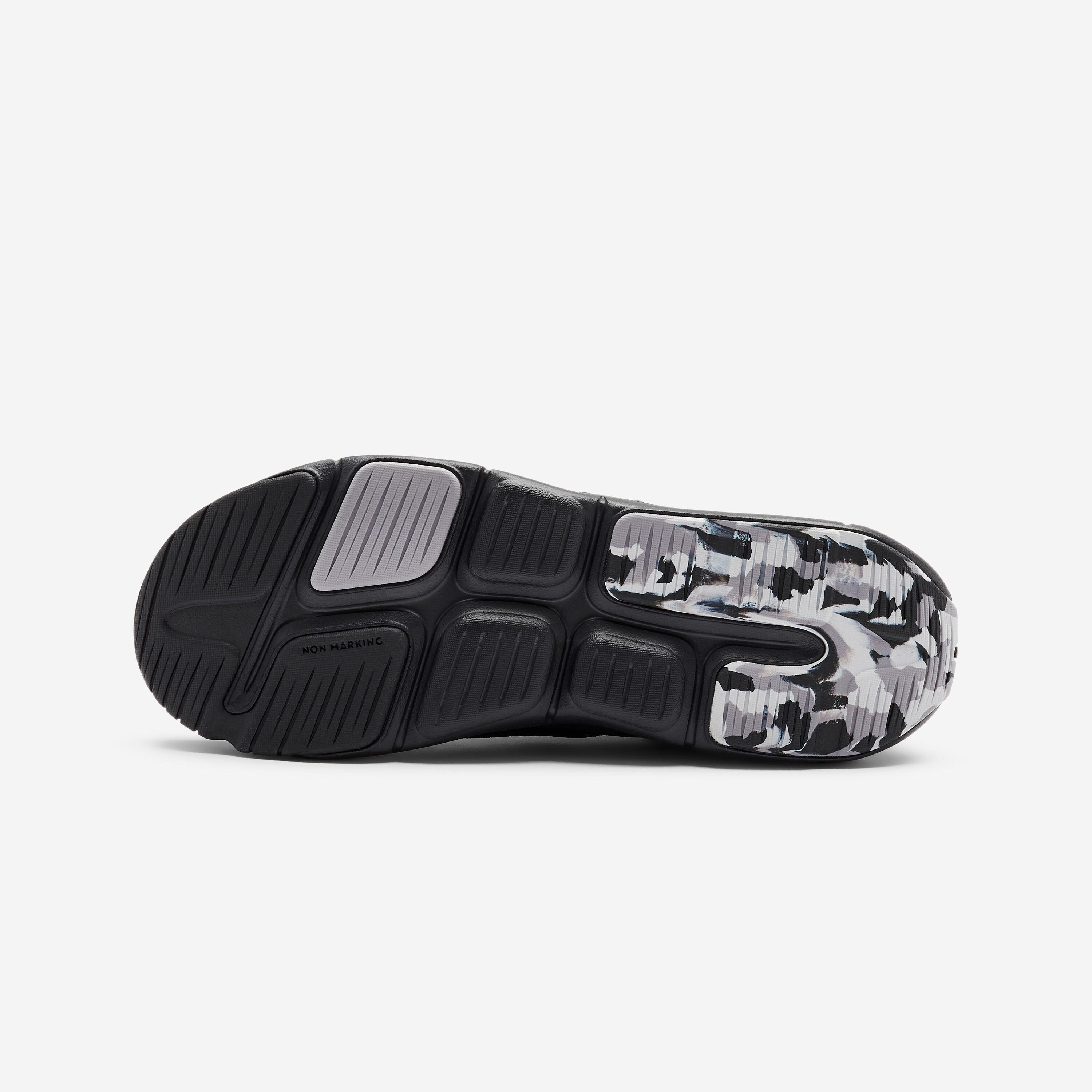 Scarpe da ginnastica bambino PLAYFUL FAST con strap e lacci elastici nero-grigio 4/5