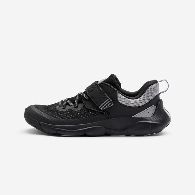 Leichte Sportschuhe mit Klettverschluss für Kinder, Playful Fast, Schwarz & Grau