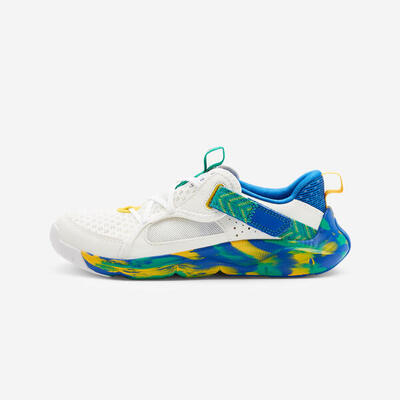 Scarpe da ginnastica bambino PLAYFUL SUMMER traspiranti verde-giallo