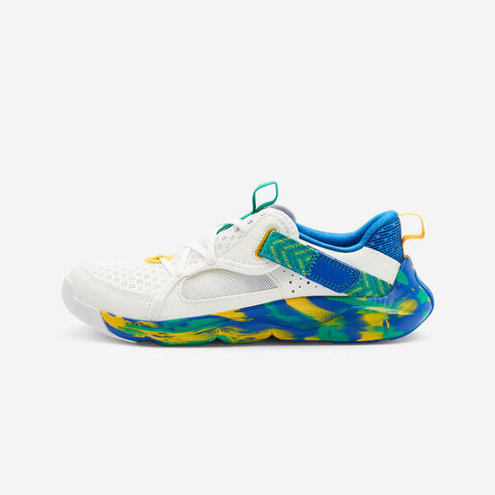 Chaussures multisport respirantes enfant mixte, Playful Summer vert et jaune