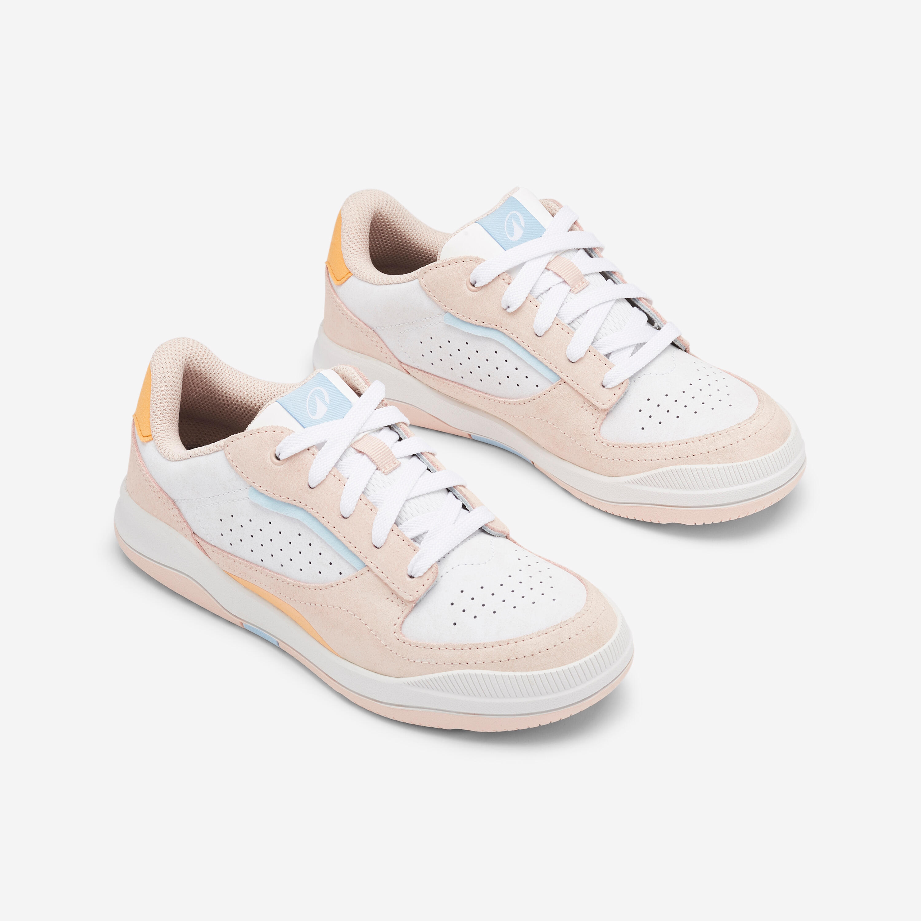Chaussures de sport à lacets adhérentes enfant, Playventure city rose et orange 2/5