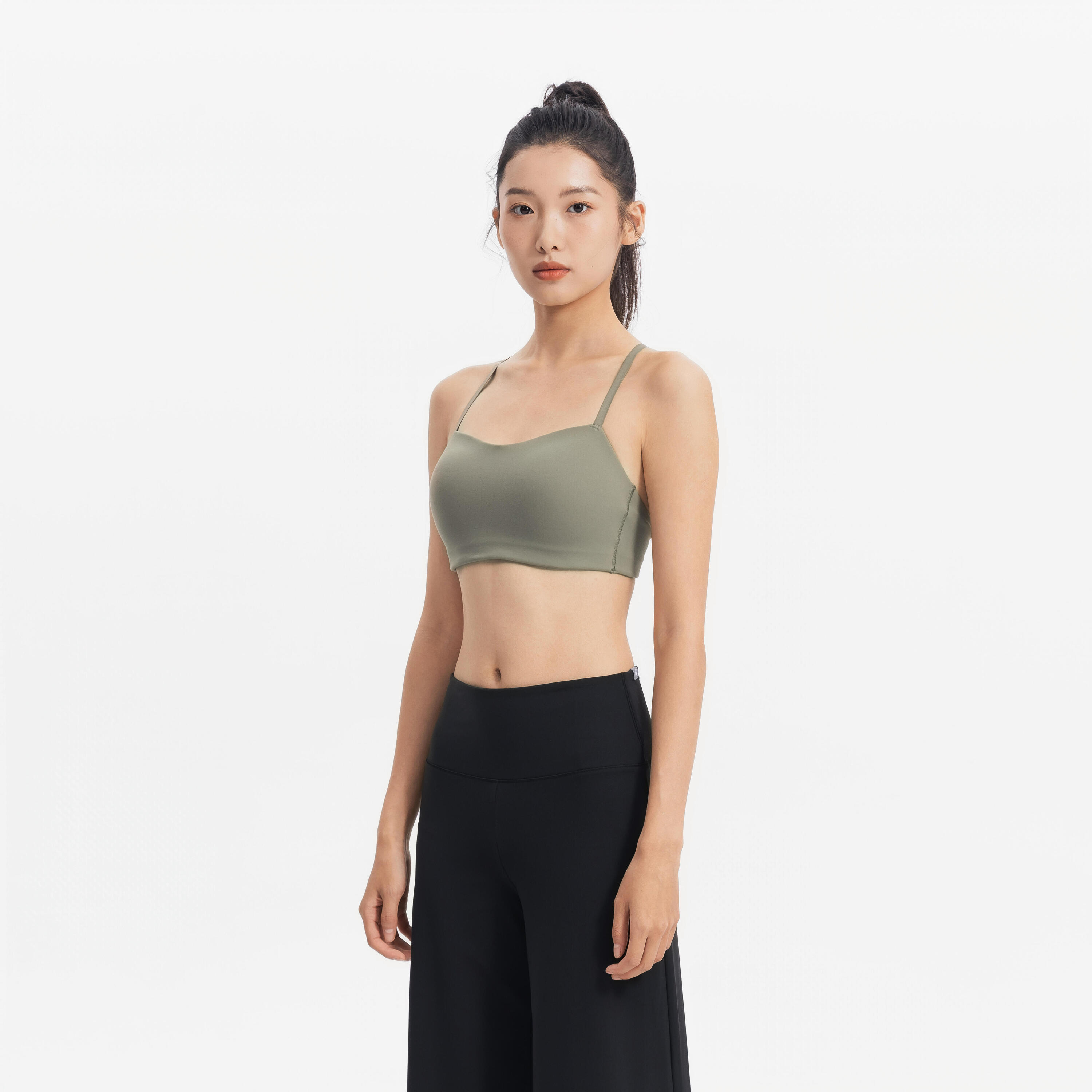 Soutien-gorge multi-bretelles maintien léger femme, brun 3/7