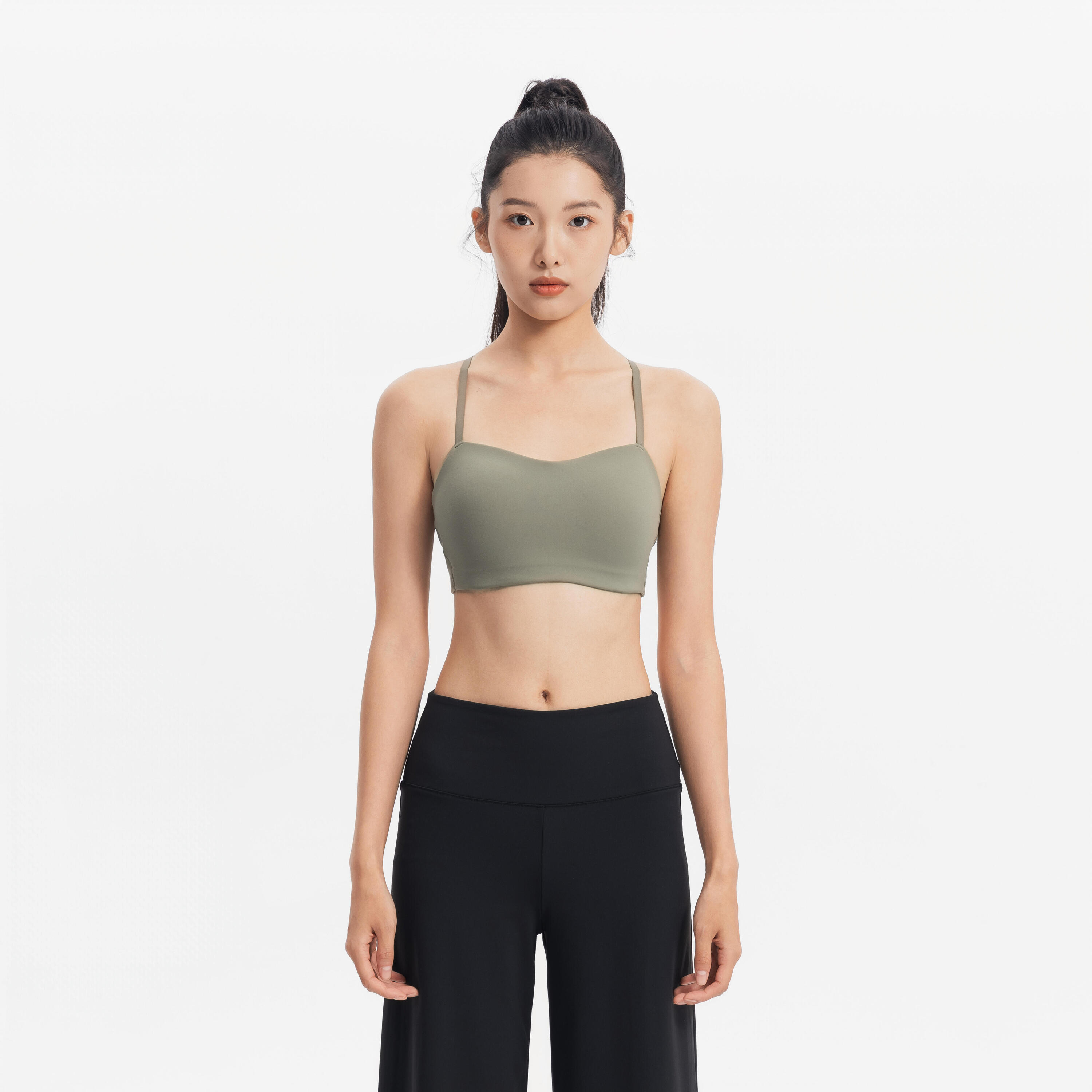 Soutien-gorge multi-bretelles maintien léger femme, brun 2/7