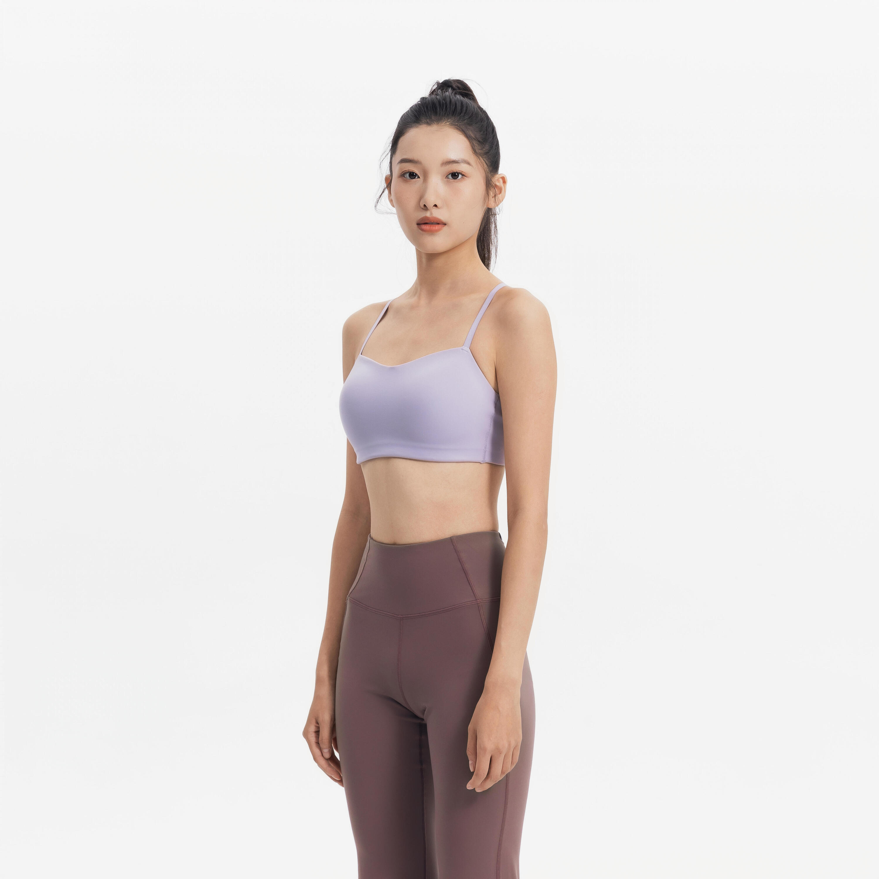 Women’s Soft Strappy Light Support Sports Bra 3/8