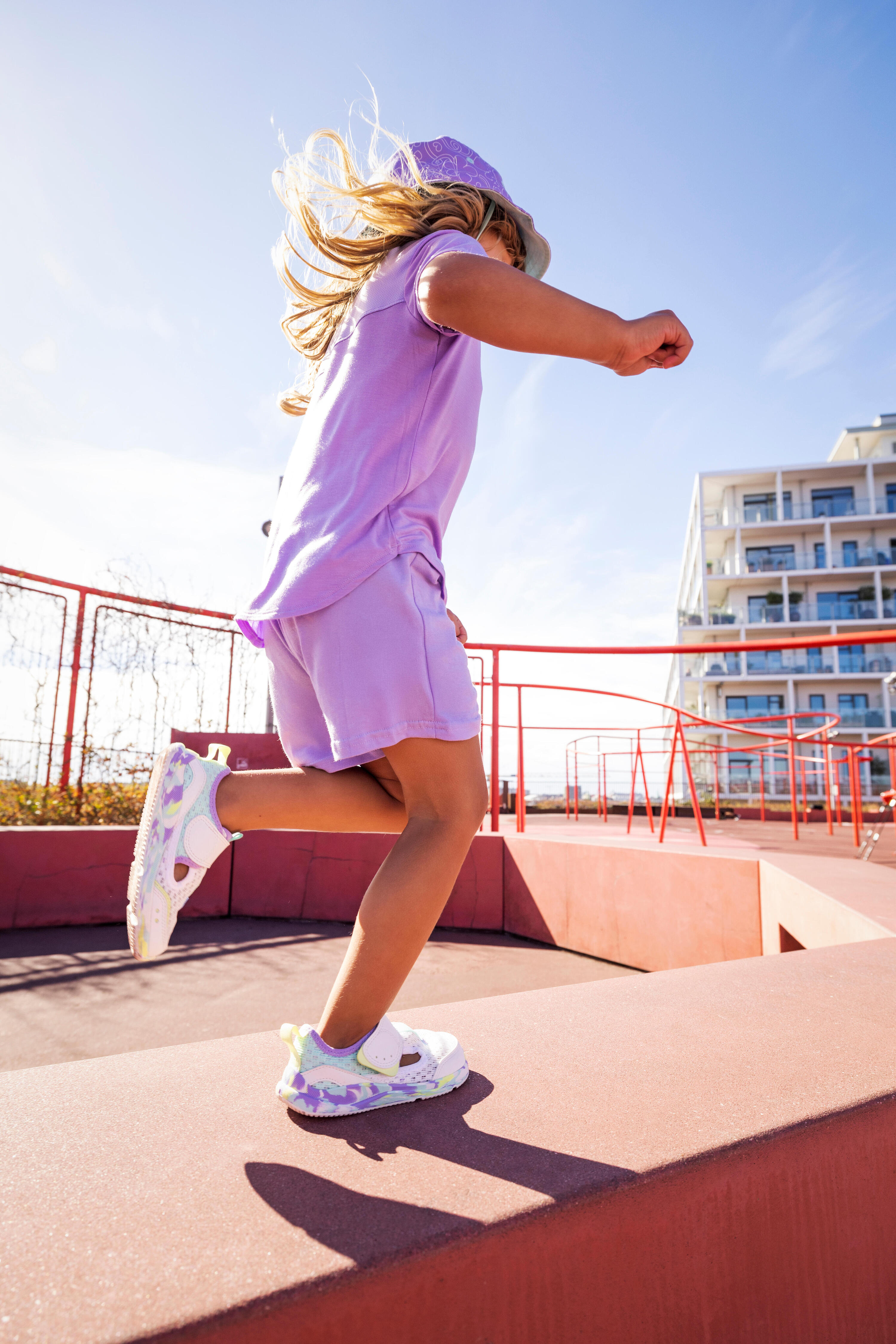Chaussures enfant Barefoot, blanc, violet et vert 9/13