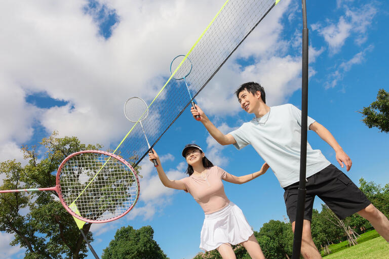 Adult badminton racket Fun BR 130 in white