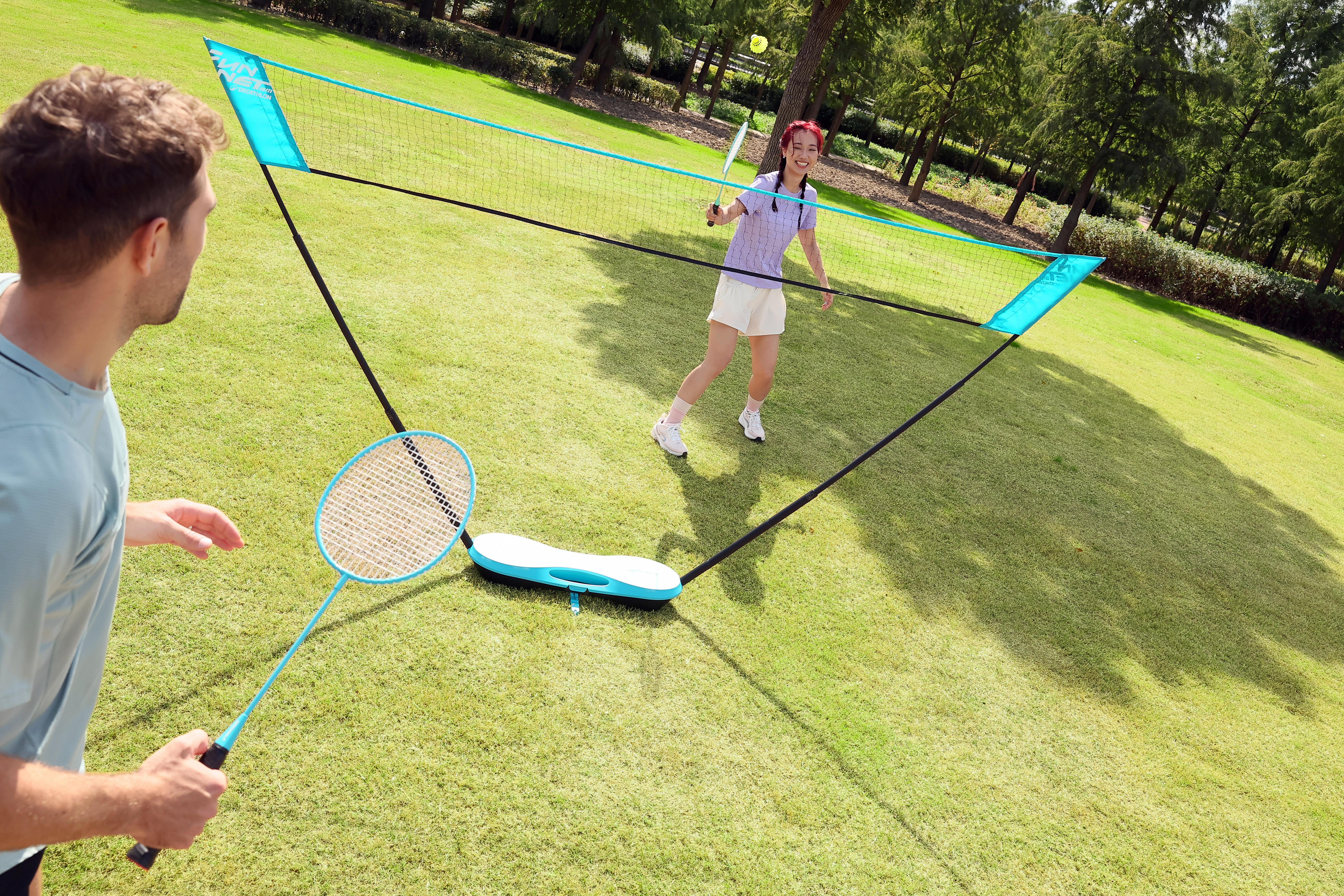 Badminton Set with 2 Rackets, 2 Shuttles and 1 Net - DECATHLON