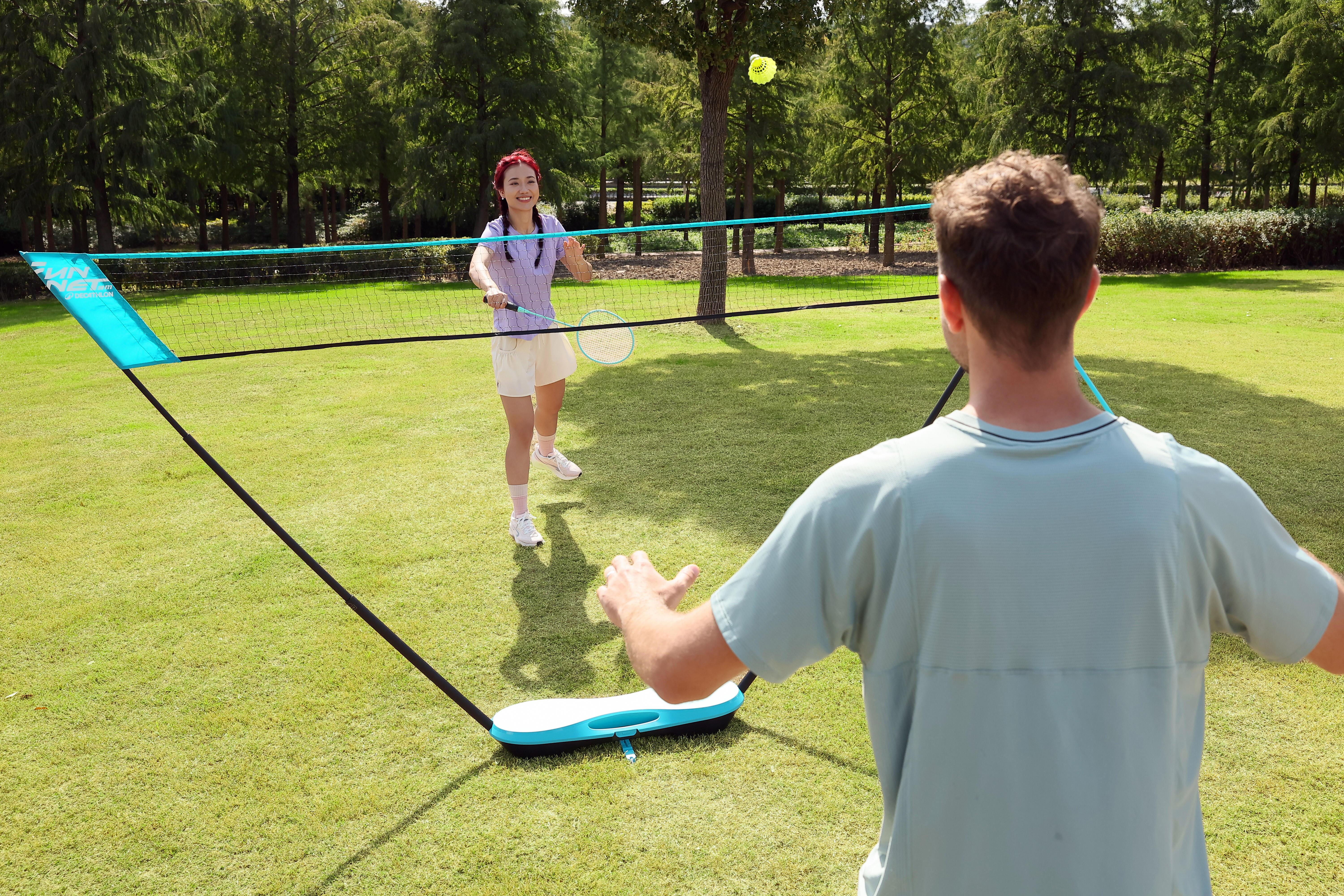 Badminton Set with 2 Rackets, 2 Shuttles and 1 Net - DECATHLON