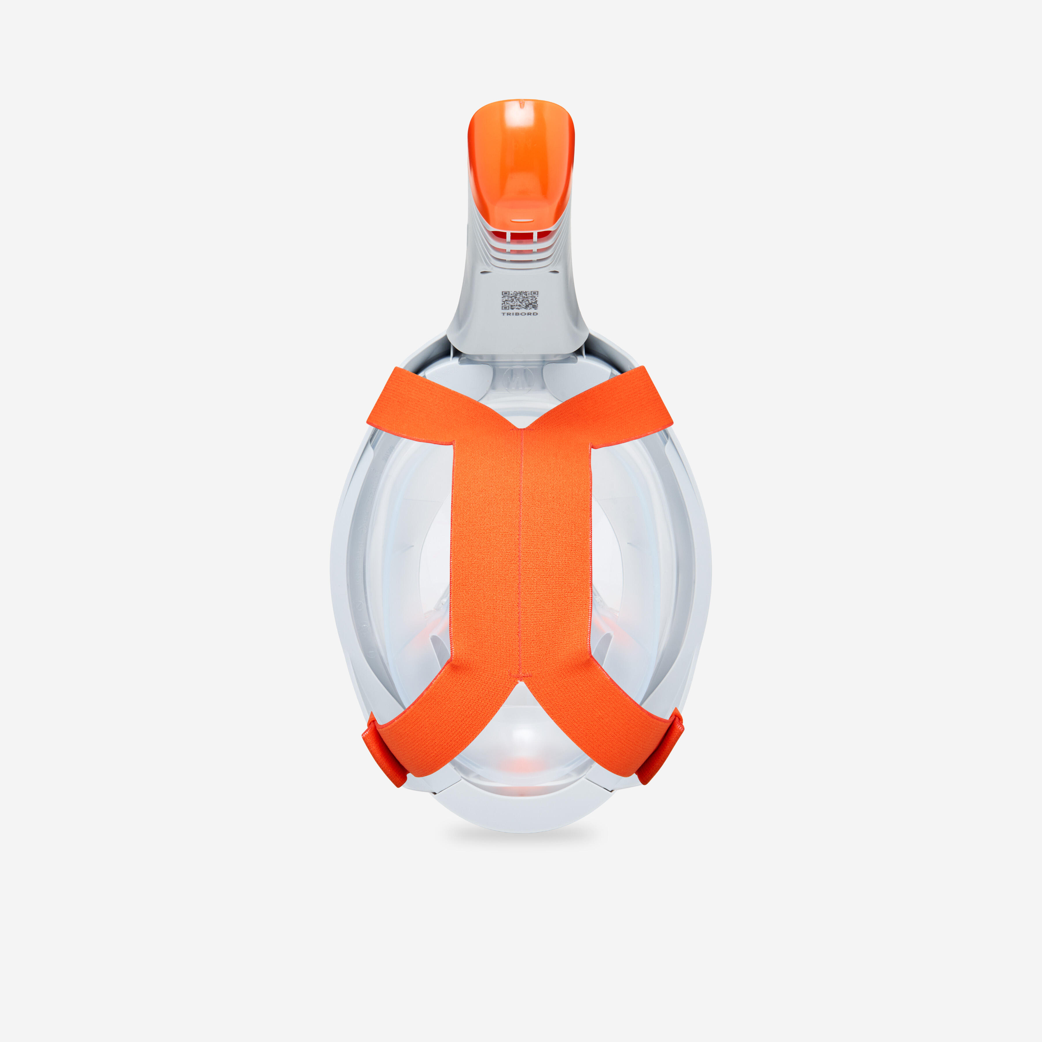 DECATHLON Šnorchlovacia a potápačská maska Easybreath 900 sivo-oranžová S-M · záber 6