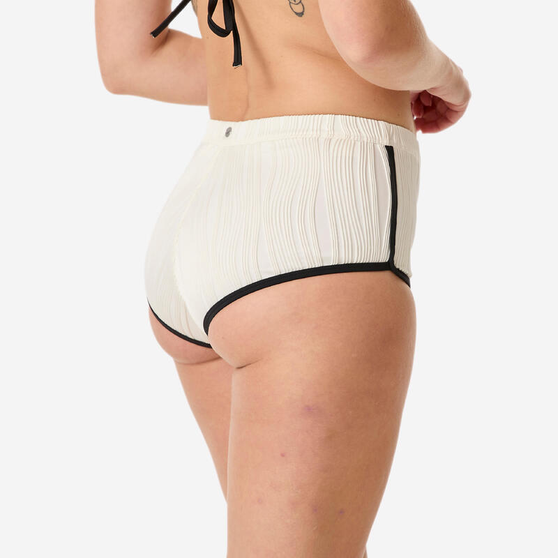 Slip de baie surf shorty talie înaltă Caro Bonbon Alb Damă