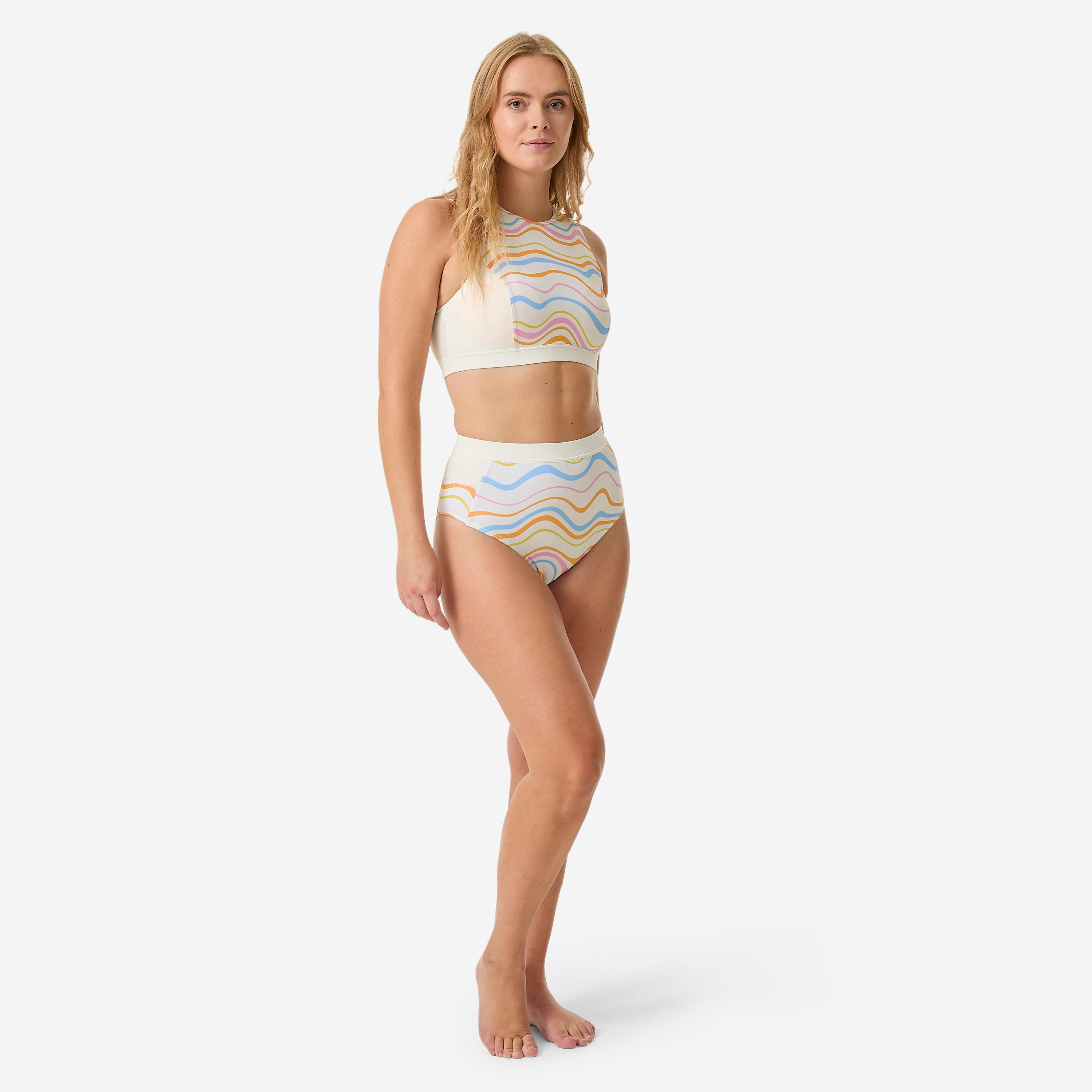 Bas de maillot de surf taille haute femme, Rosa 2/5