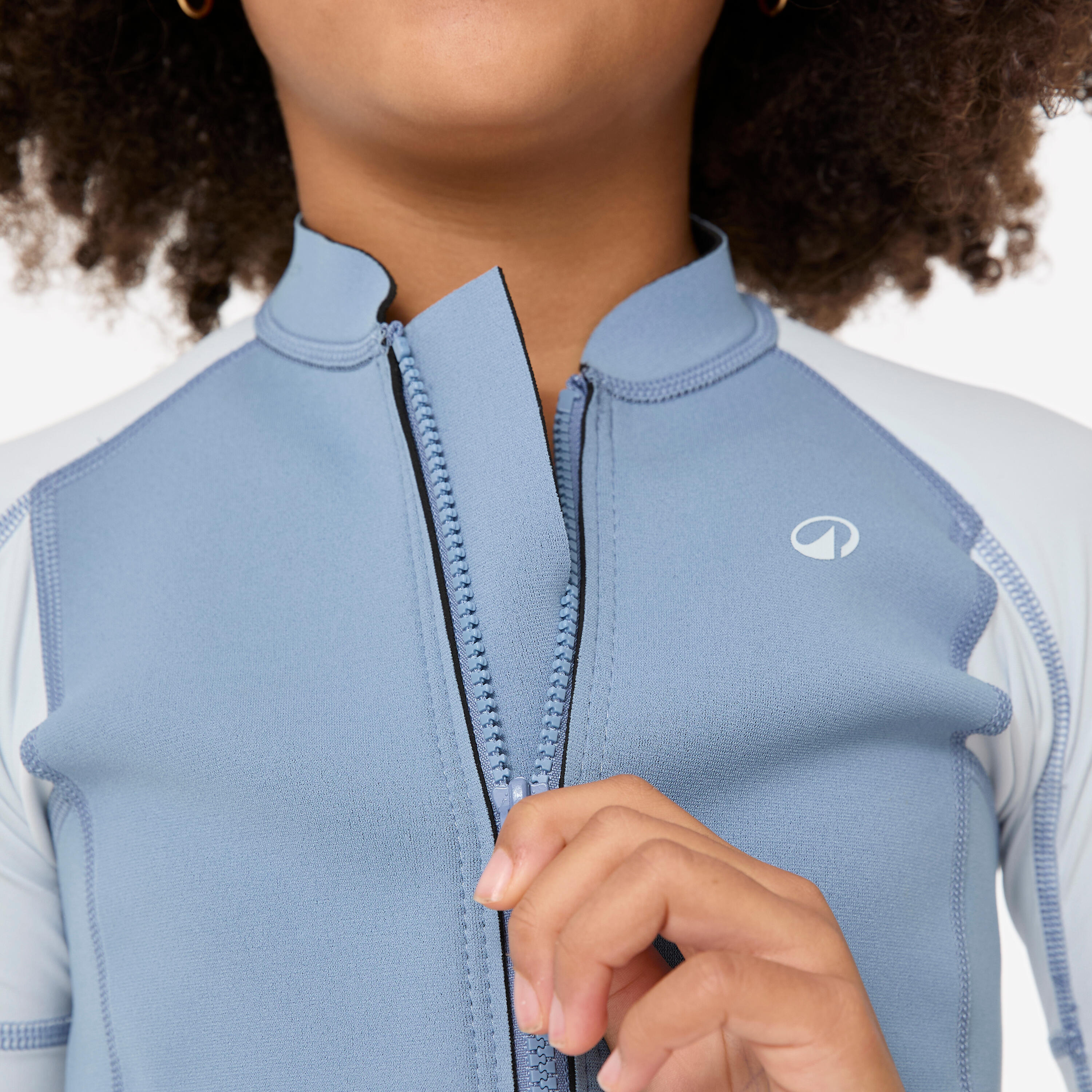 Maglia snorkeling bambini YULEX gomma naturale 1,5 mm azzurra 5/7