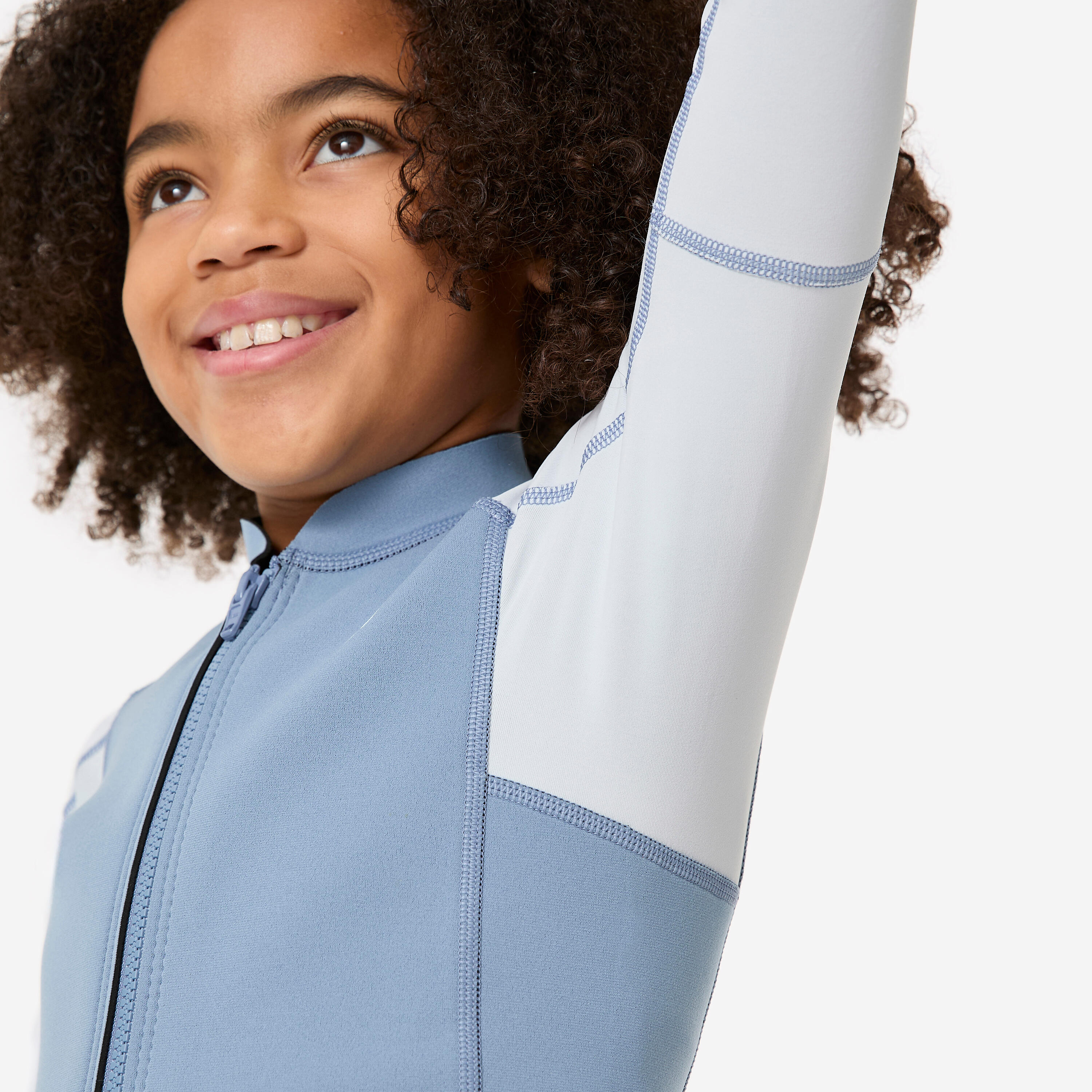 Maglia snorkeling bambini YULEX gomma naturale 1,5 mm azzurra 4/7