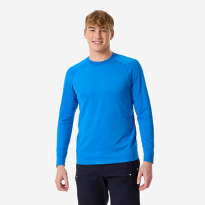 Camiseta Vela Sailing 500 Hombre Azul Intenso Manga Larga Anti-UV