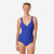 Maillot de bain 1 pièce gaufré natation femme, Rosy bleu