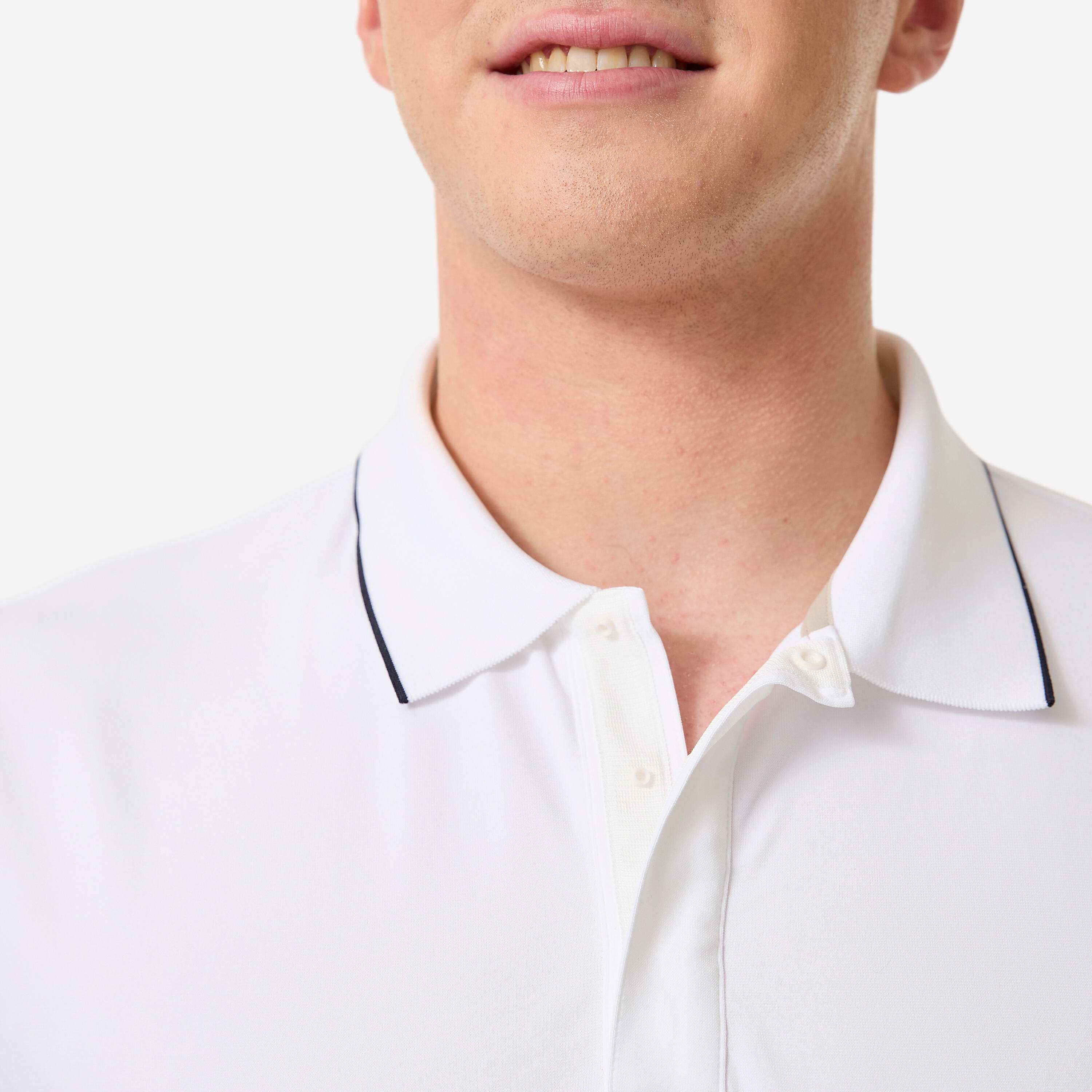 Polo voile respirant sans couture avec séchage rapide homme,  500 blanc graph 8 4/6
