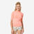 Tee shirt anti uv surf top 100 manches courtes femme corail
