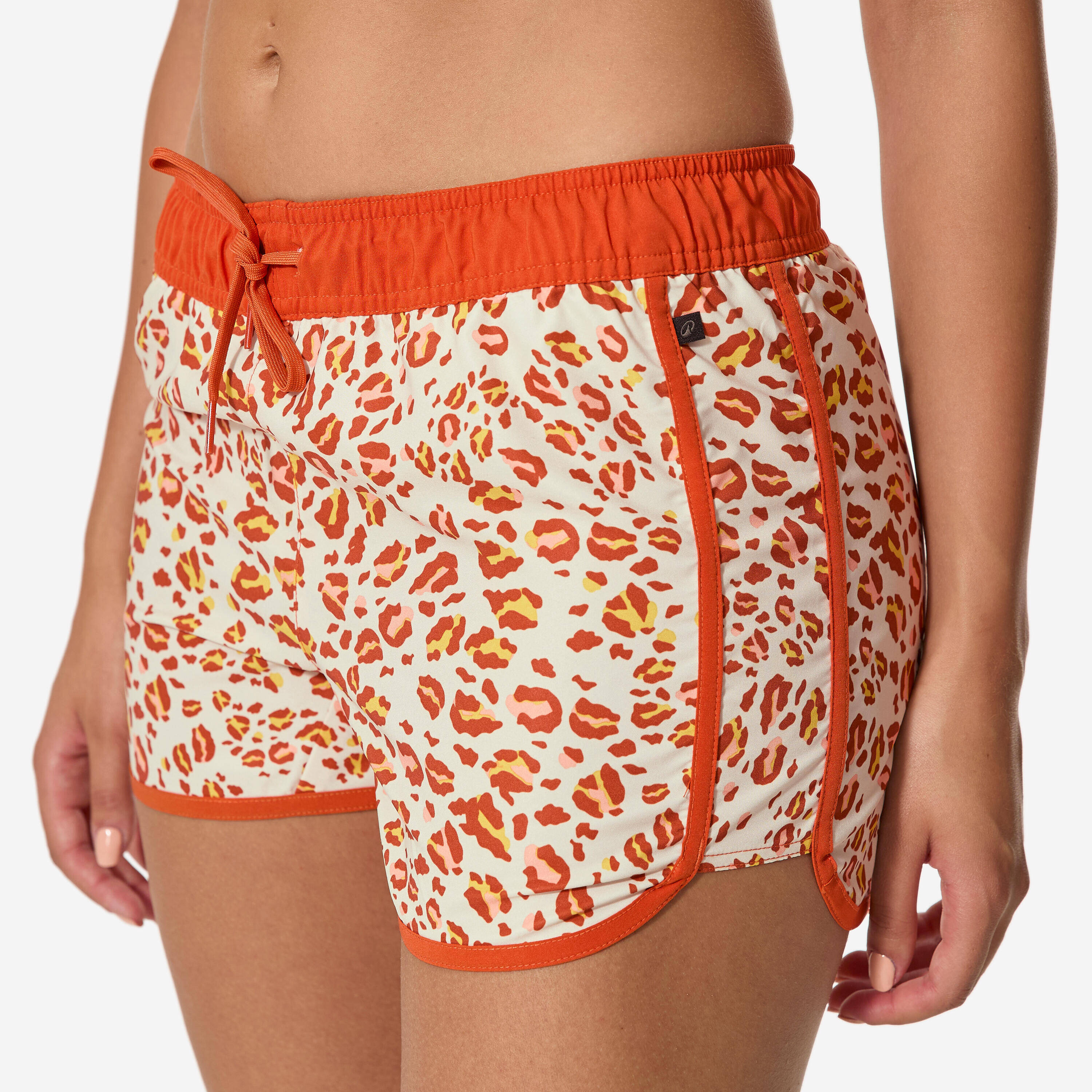 Women’s surfing leopard swim shorts, Tini Graou beige -  3