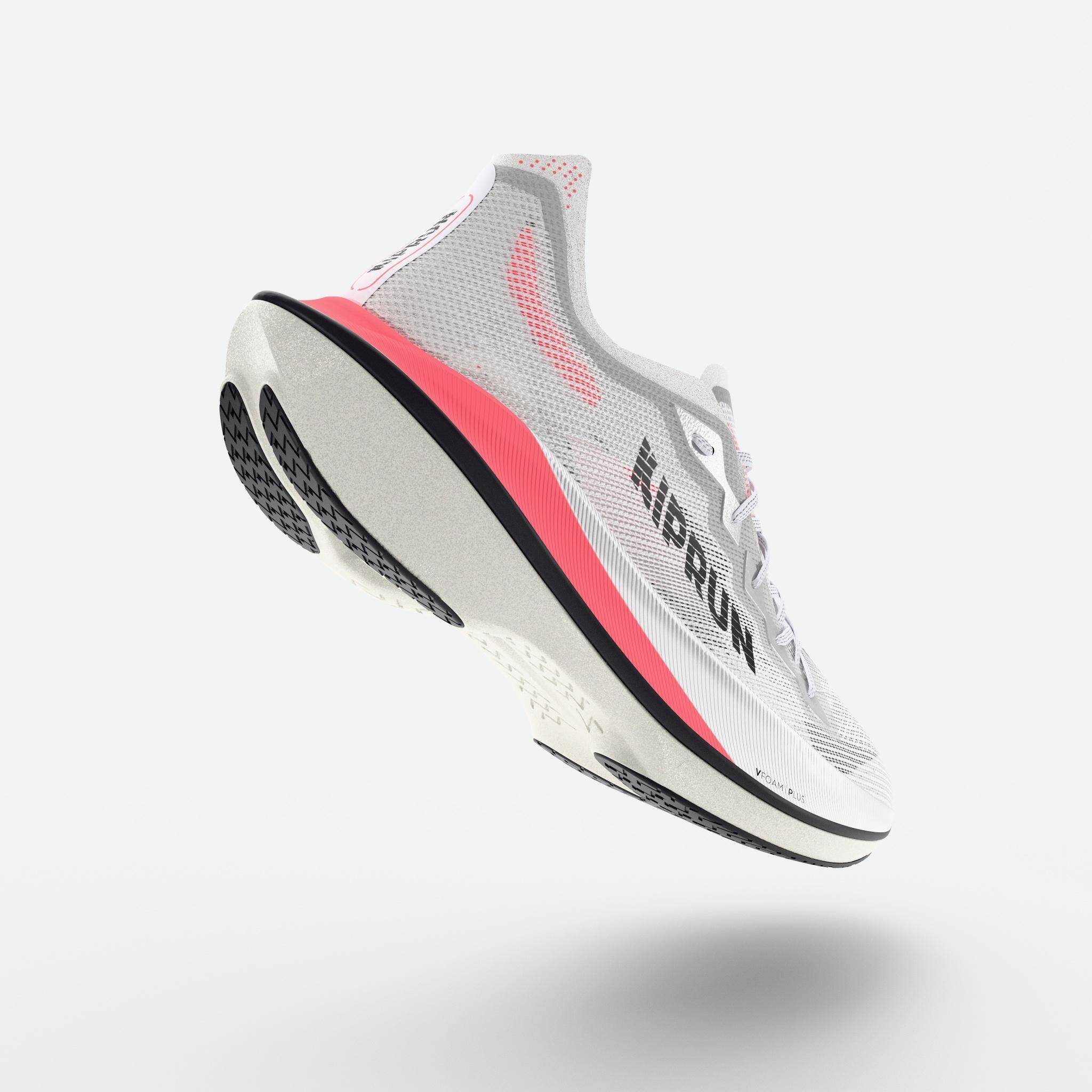 Men's running shoes with carbon plate, Kiprun Kipstorm pro - White/Pink -  2