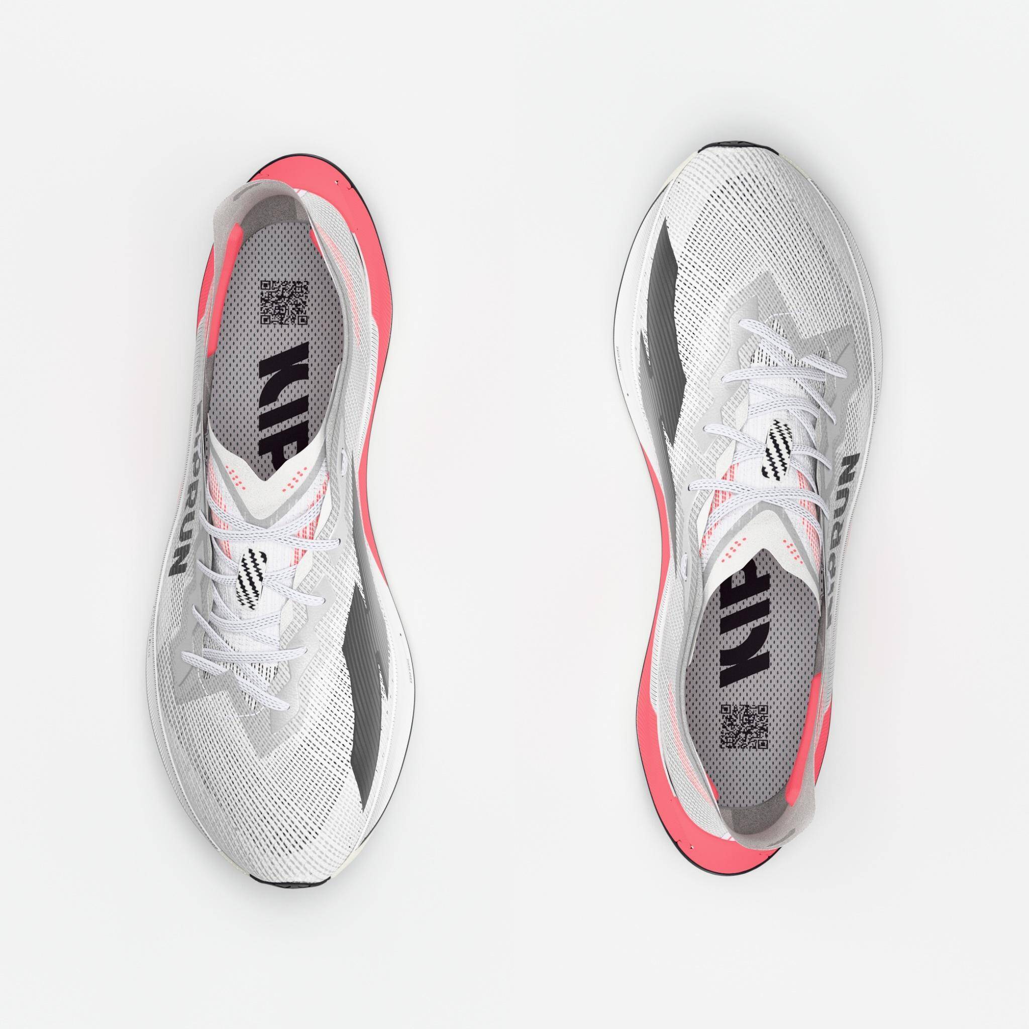 Men's running shoes with carbon plate, Kiprun Kipstorm pro - White/Pink -  5
