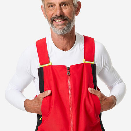 Напівкомбінезон чоловічий 500 для вітрильного спорту червоний