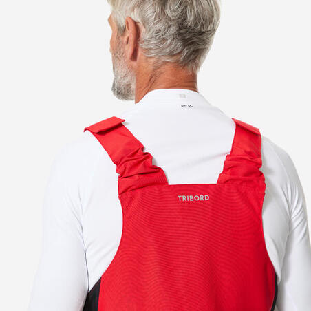 Напівкомбінезон чоловічий 500 для вітрильного спорту червоний