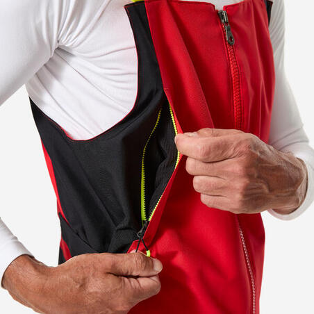 Напівкомбінезон чоловічий 500 для вітрильного спорту червоний