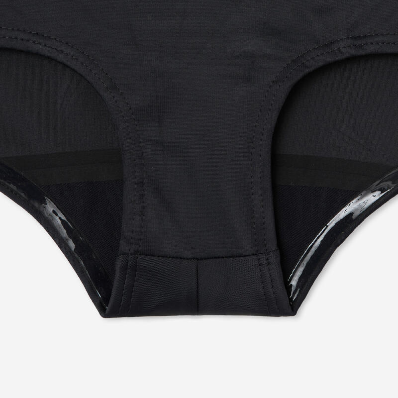 Slip de baie menstrual etanș shorty flux mediu Cyrene Negru Damă