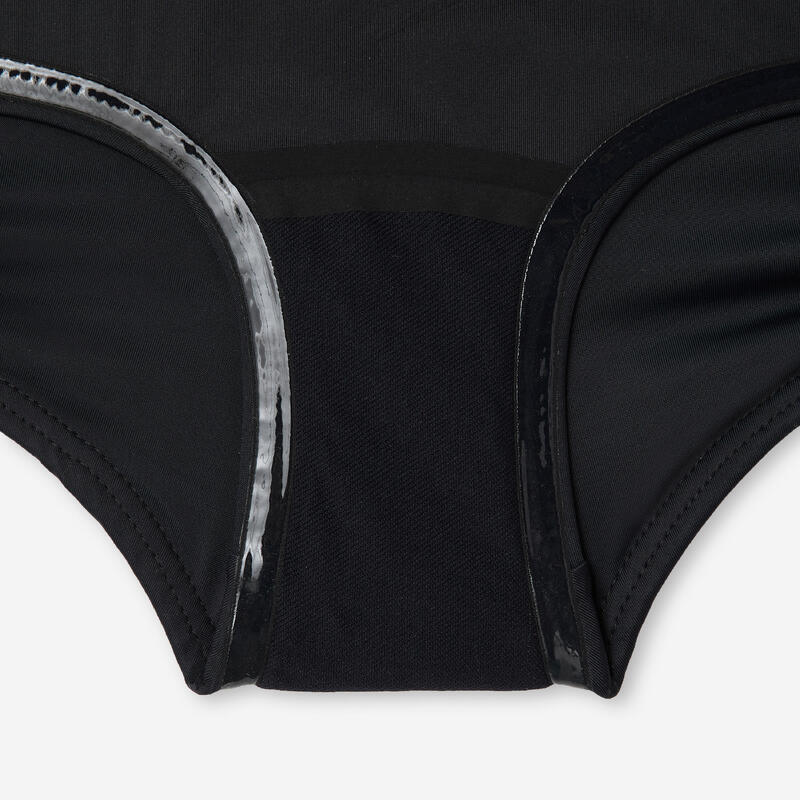 Slip de baie menstrual etanș shorty flux mediu Cyrene Negru Damă
